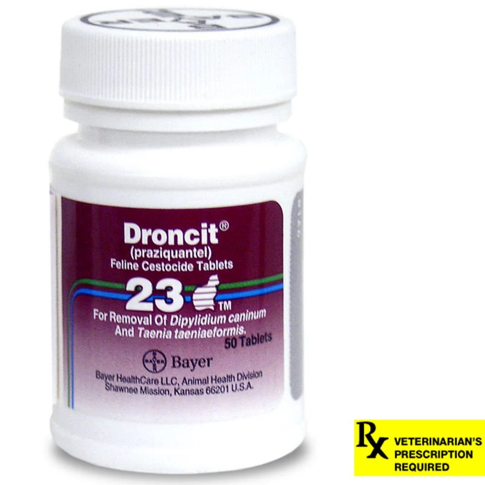 Rx Droncit (praziquantel) Cestocide Tablets for Cats, 23 mg - Image 3