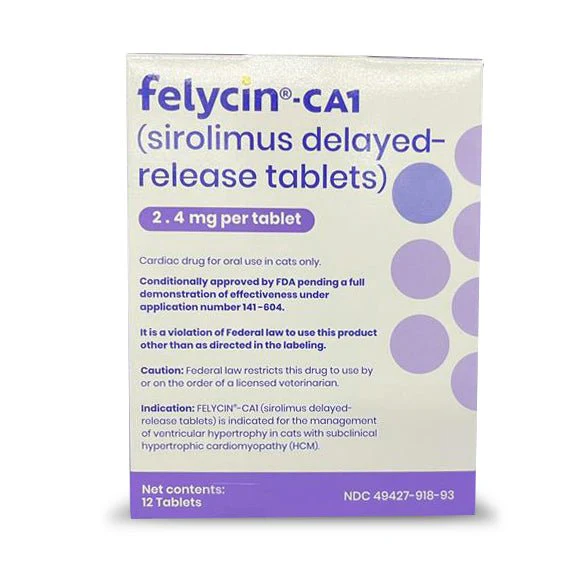 Rx Felycin-CA1 (sirolimus delayed-release tablets) for Cats, 12 ct - Image 5