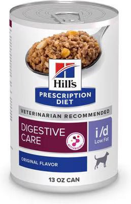 Rx Hill's Prescription Diet i/d Digestive Care Low Fat Pate Wet Dog Food, Case of 12 Cans