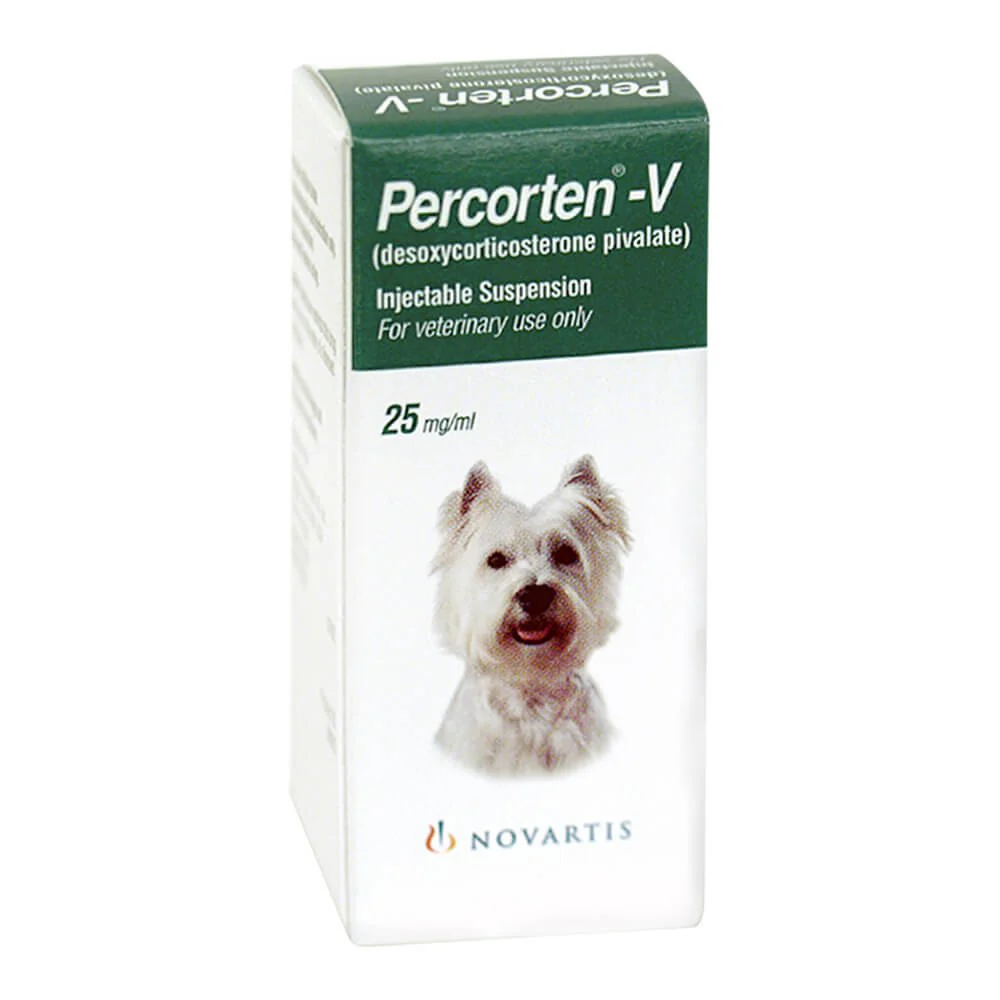 Rx Percorten-V for Dogs (desoxycorticosterone pivalate) Injectable Suspension, 25mg/mL, 4 mL Vial