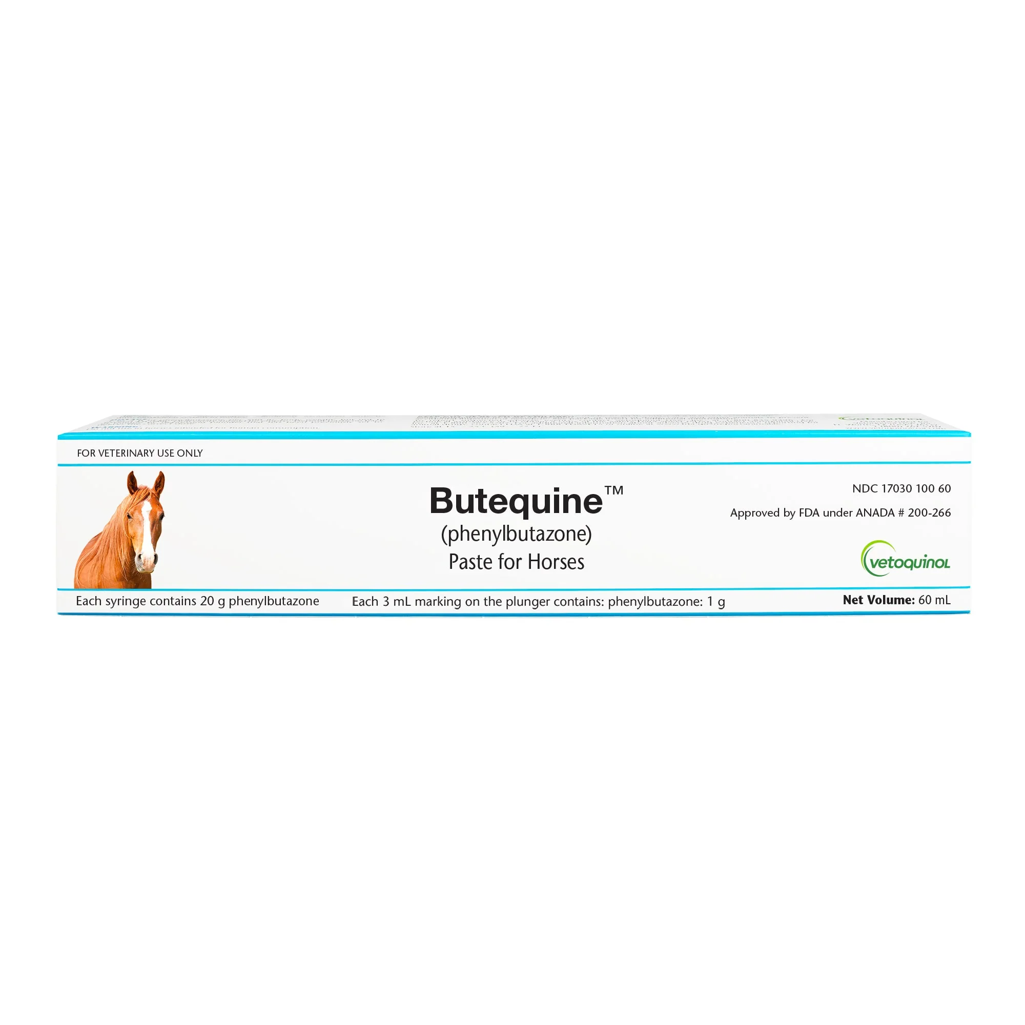 Rx Butequine (Phenylbutazone) Paste for Horses, 20 gm - Prescription Anti-Inflammatory Pain Relief