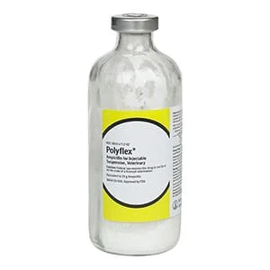 Rx Polyflex (ampicillin) Injection for Dogs, Cats, & Cattle, 25 gm x 200 mL