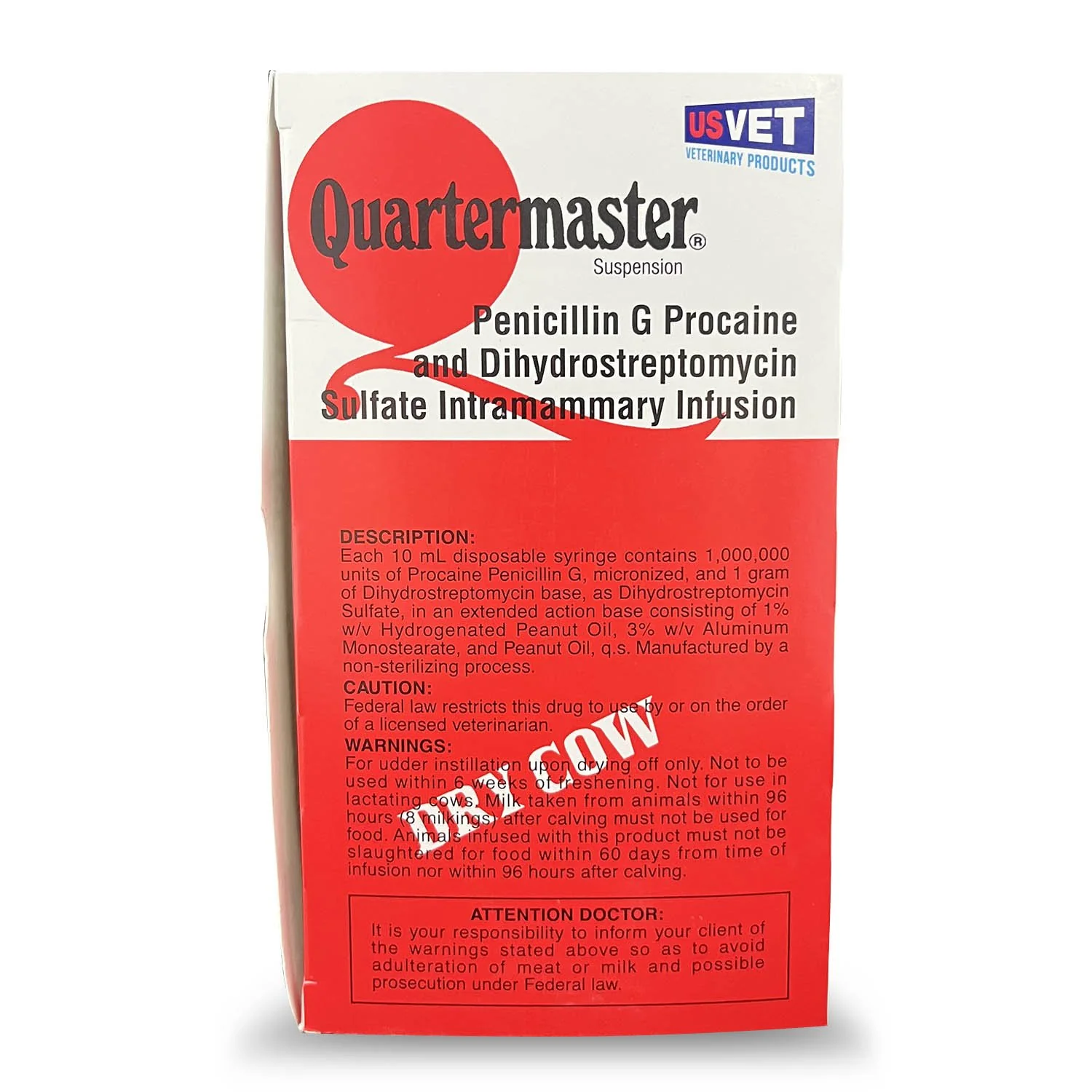 Rx Quartermaster Intramammary Antibiotic for Dry Cows, 12 ct – Penicillin G & Dihydrostreptomycin