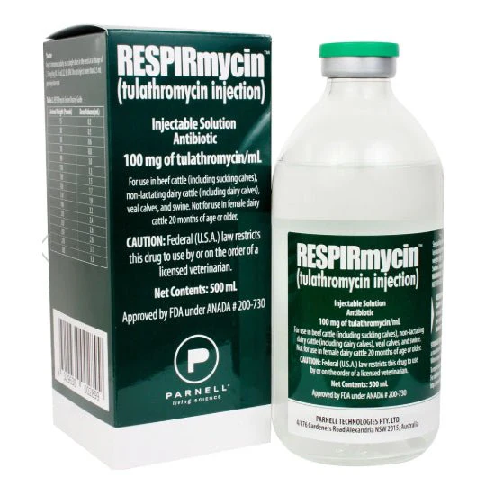 Rx RESPIRmycin (Tulathromycin) Injection for Livestock, 250 mL