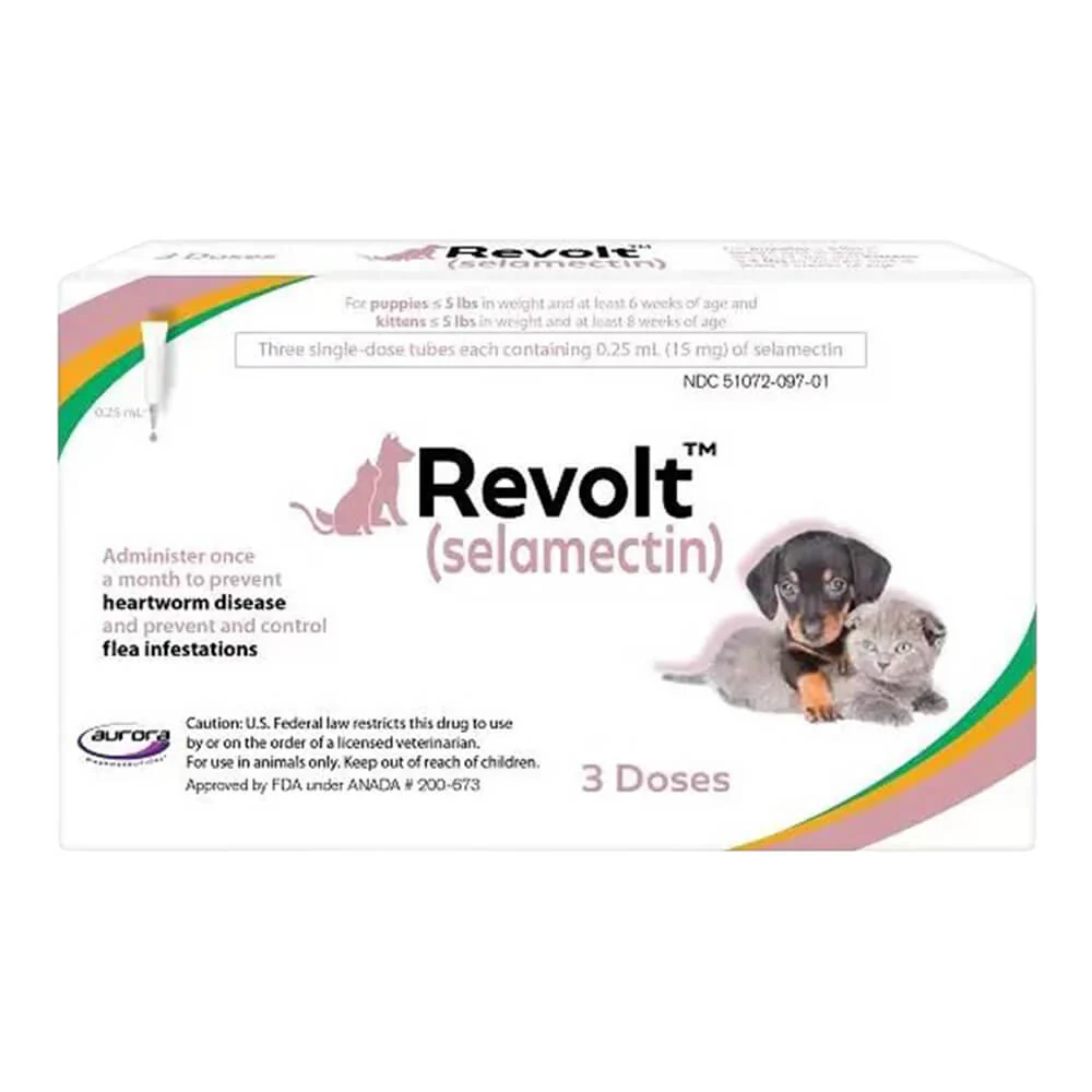 Rx Revolt (Selamectin) for Puppies & Kittens, 0-5 lbs