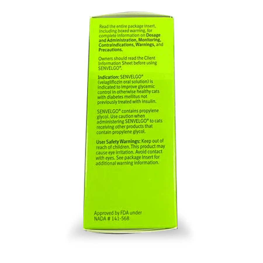 Rx Senvelgo (velaglifozin oral solution) Oral Hypoglycemic for Cats, 15mg/ml, 30ml - Image 4