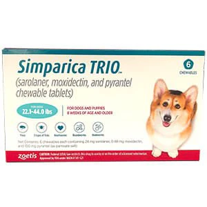 Rx Simparica Trio Chewable Tablets for Dogs