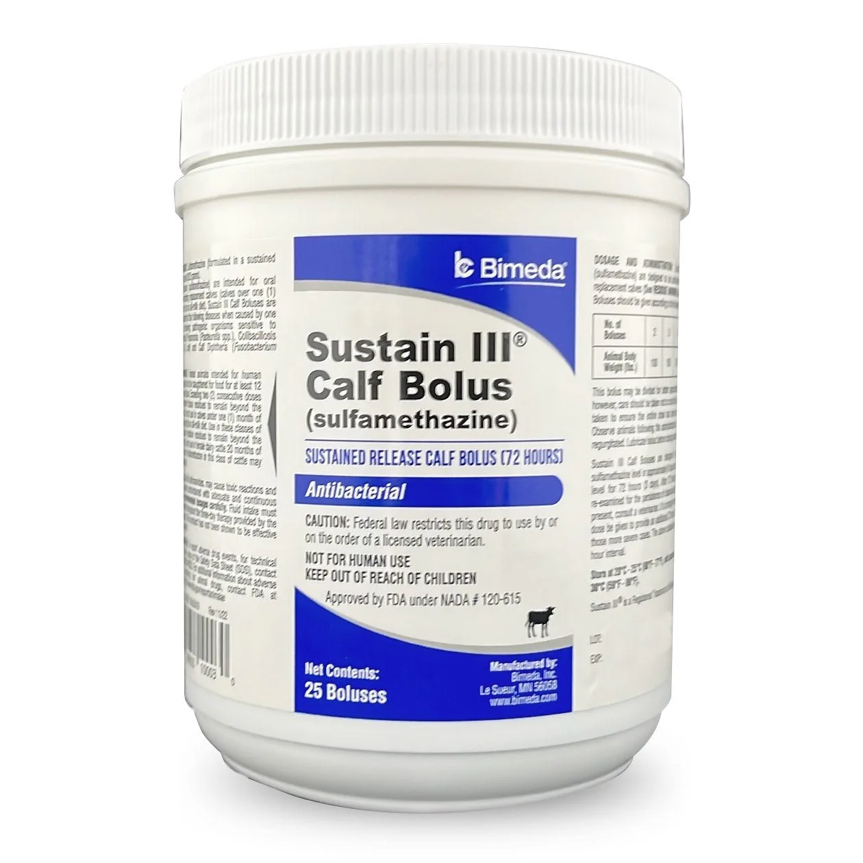 Rx Sustain III Bolus (sulfamethazine) Sustained Release Bolus (72 Hours) for Calves - Image 4