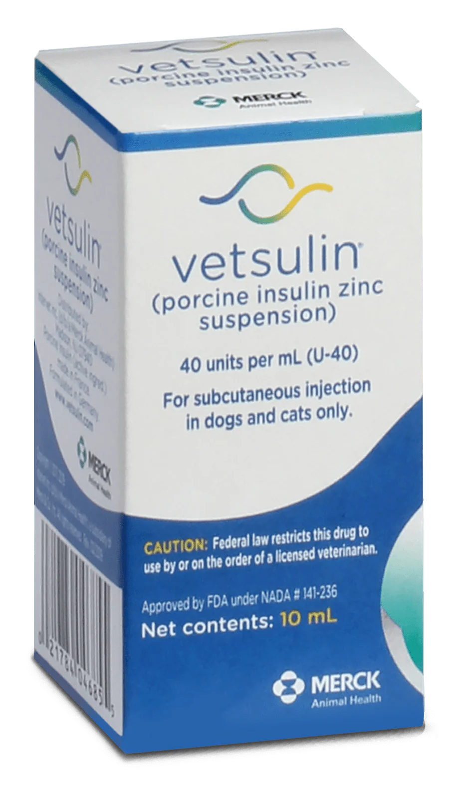 Rx Vetsulin (porcine insulin zinc suspension) for Dogs & Cats, 40 units/mL Injectable, 10 mL