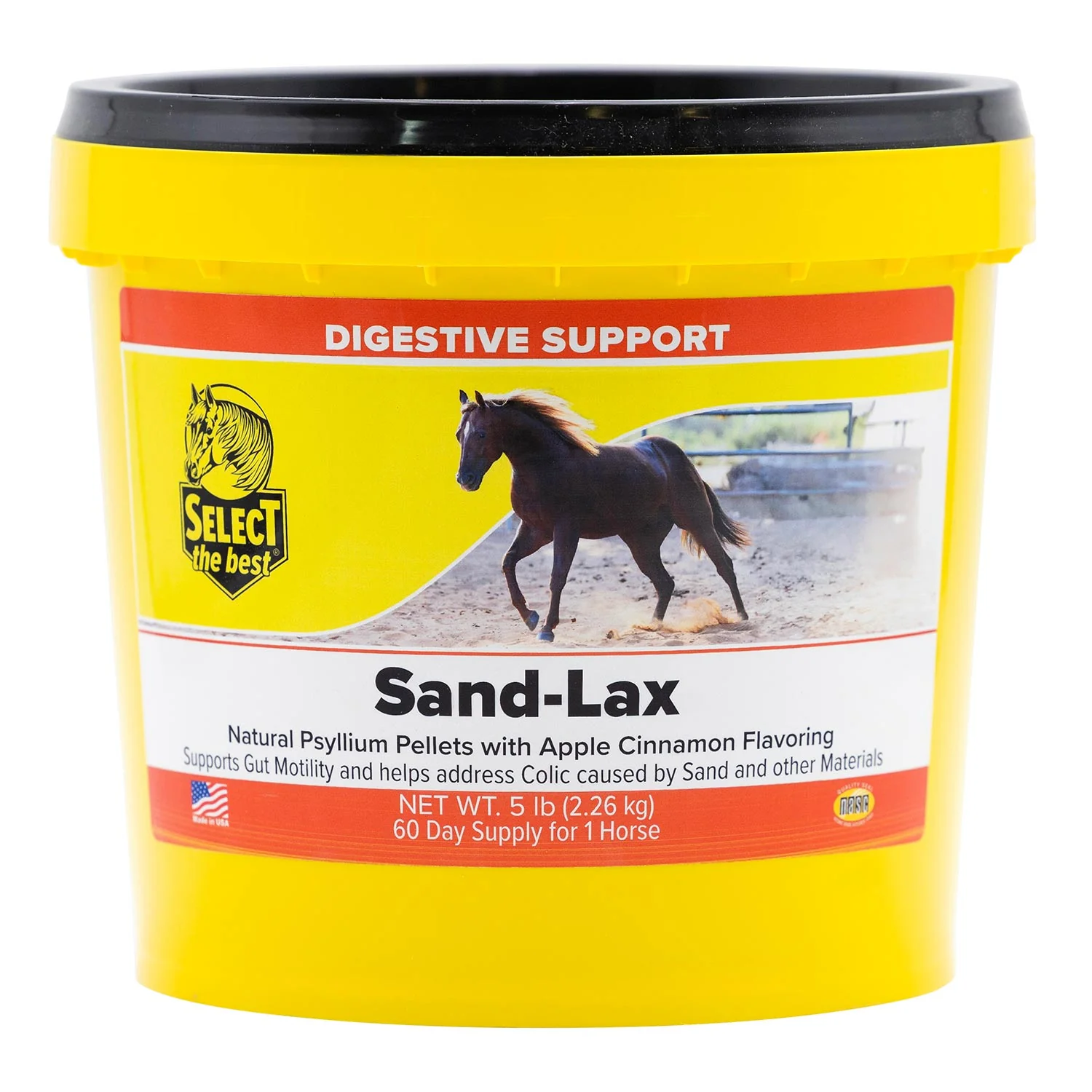 Sand-Lax 100% Psyllium Pellets – Horse Digestive Supplement for Gut Health & Sand Colic Prevention, Apple Molasses Flavor - Image 2