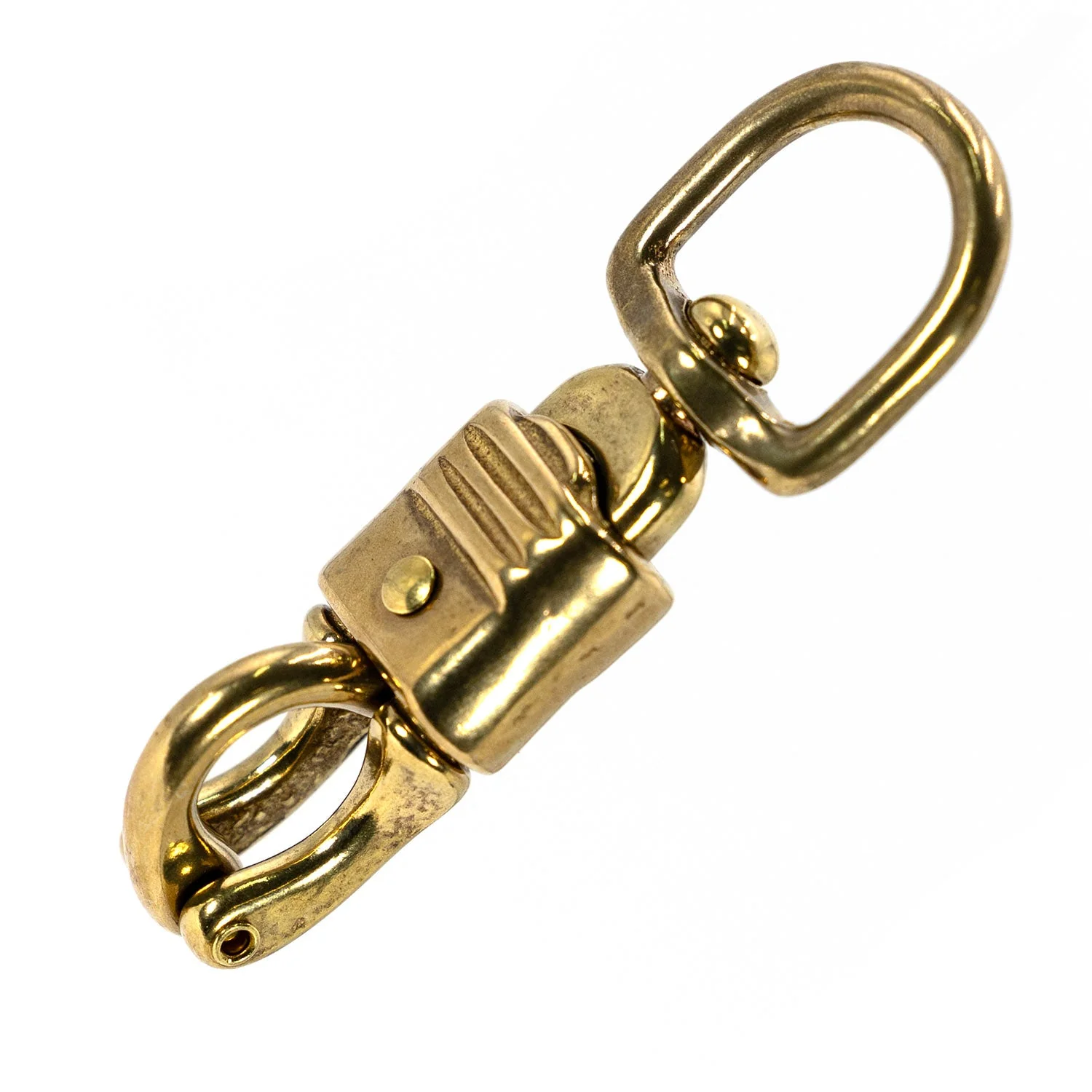 Jeffers Round Eye Brass Panic Snap, 3/4" x 3-5/8"