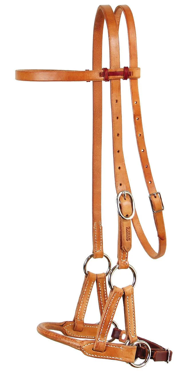 Professional's Choice Schutz Round Leather Nose Side Pull