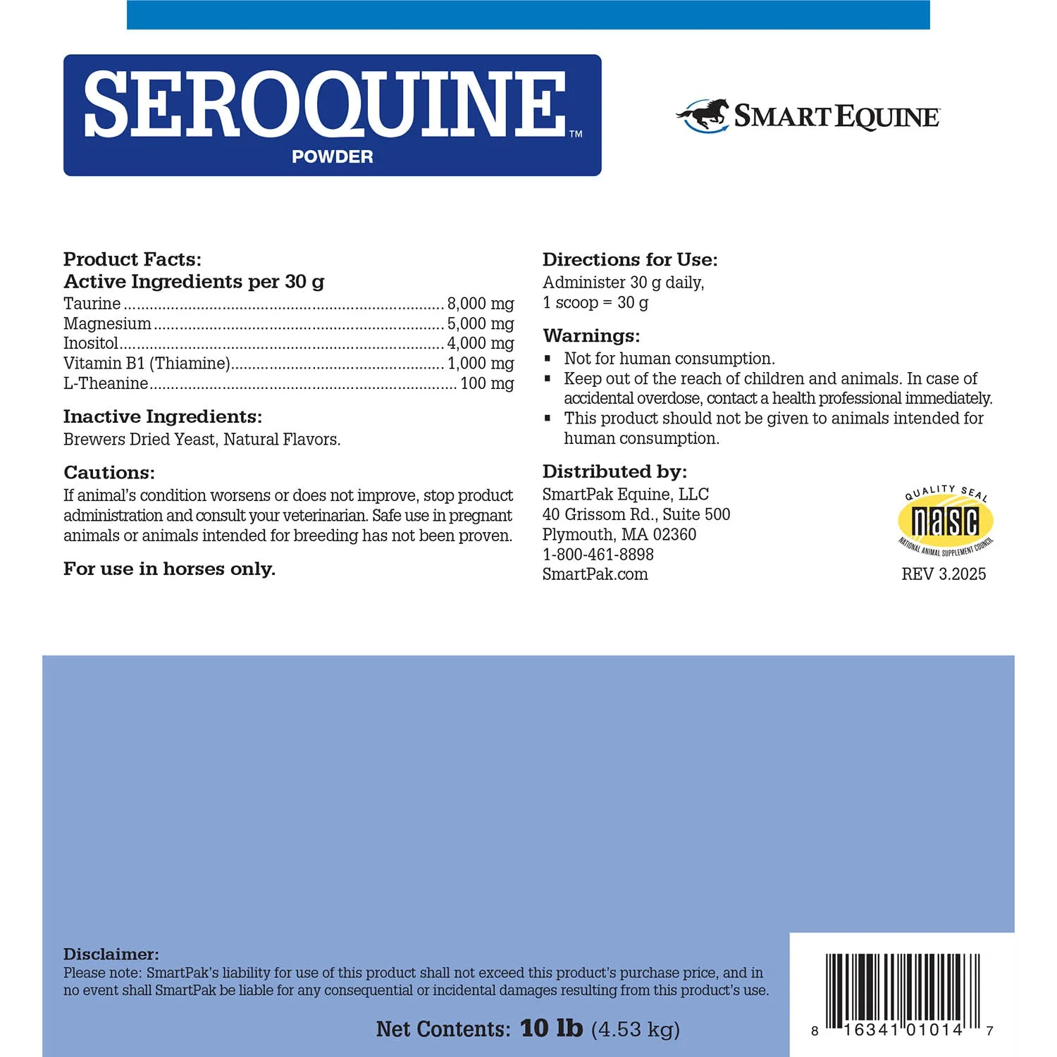 Seroquine Calming Support For Horses, Powder - Image 2
