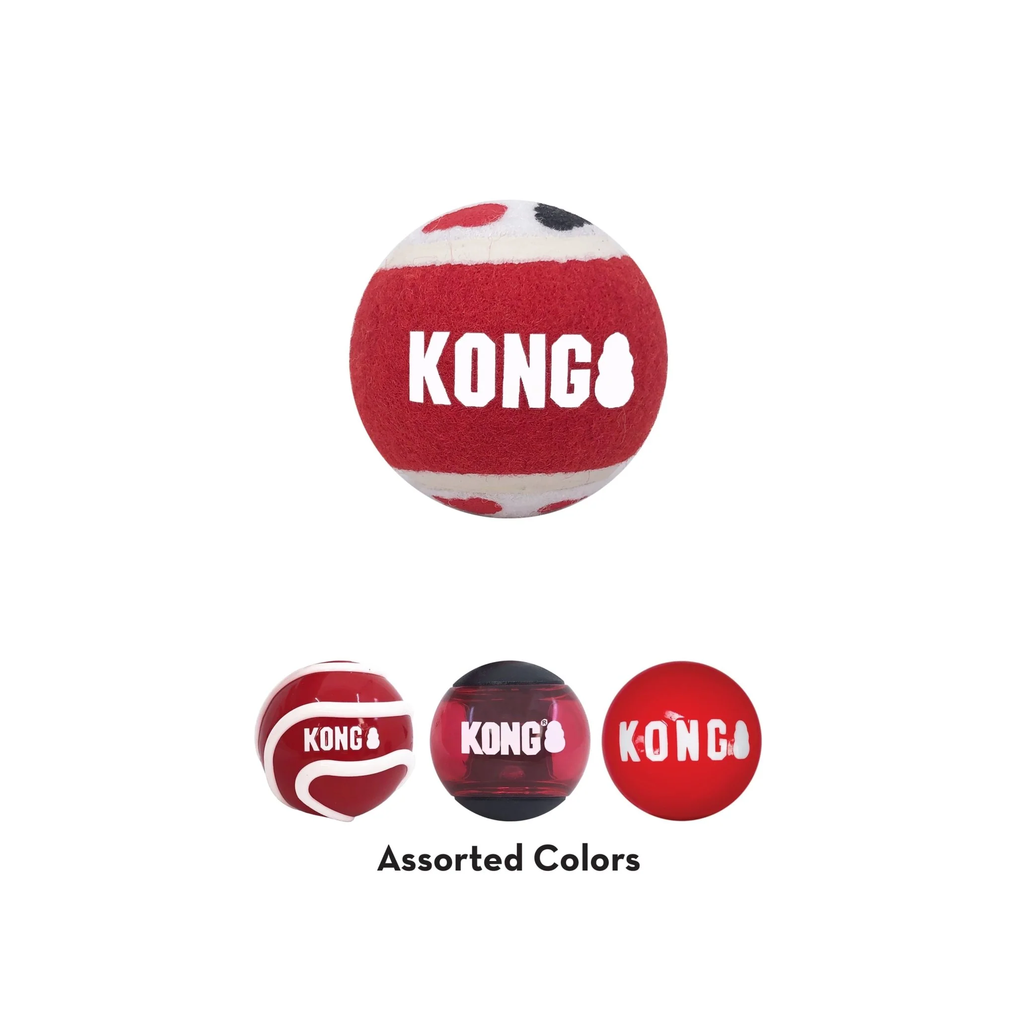 KONG Signature Fetch Dog Toy Balls, Multi-Pack - Image 2