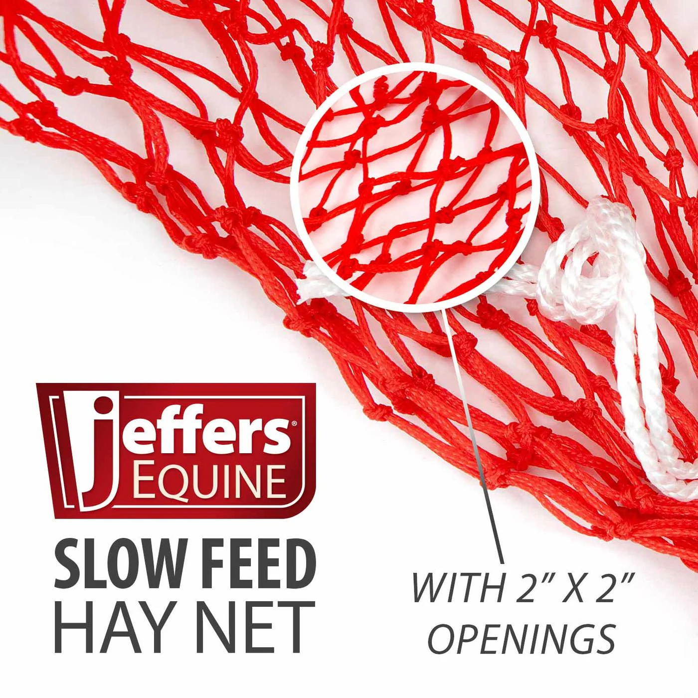 Jeffers Slow Feed 2" x 2" Nylon Hay Net for Horses - Image 13