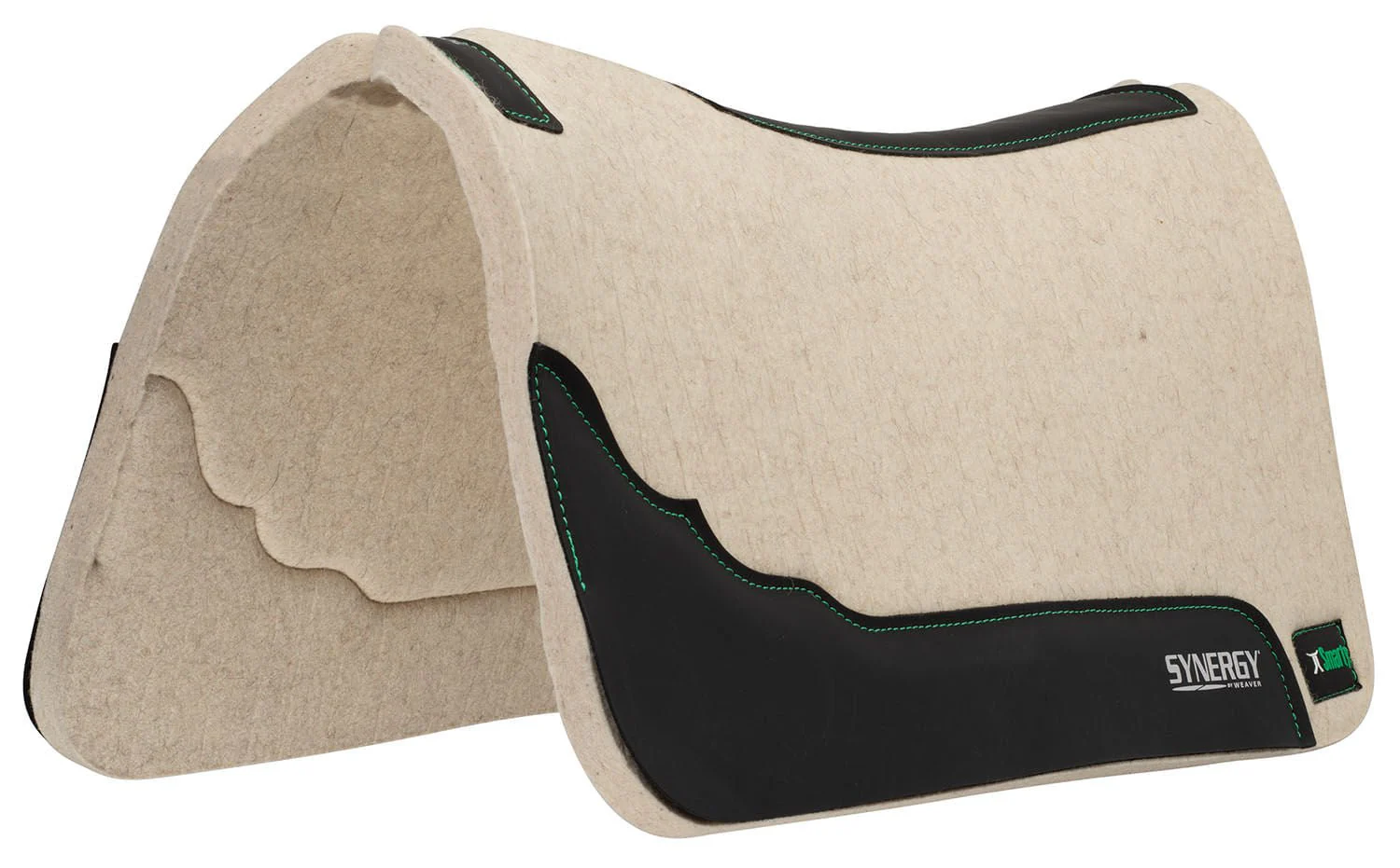Smarty x Synergy Contoured Steam Pressed 100% Merino Wool Felt Performance Saddle Pad