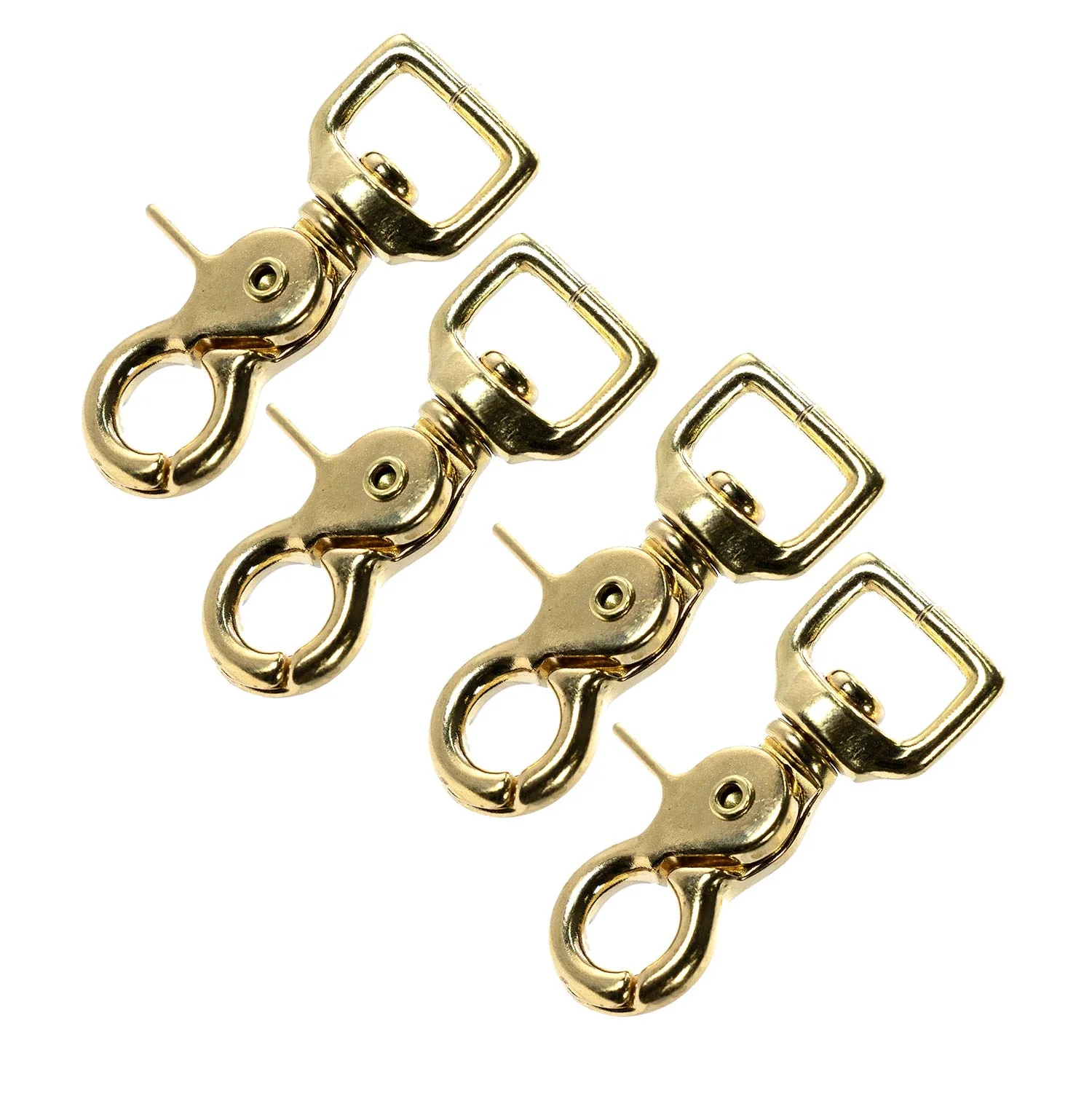 Jeffers Brass Trigger Snap with Square Swivel Eye - Image 6