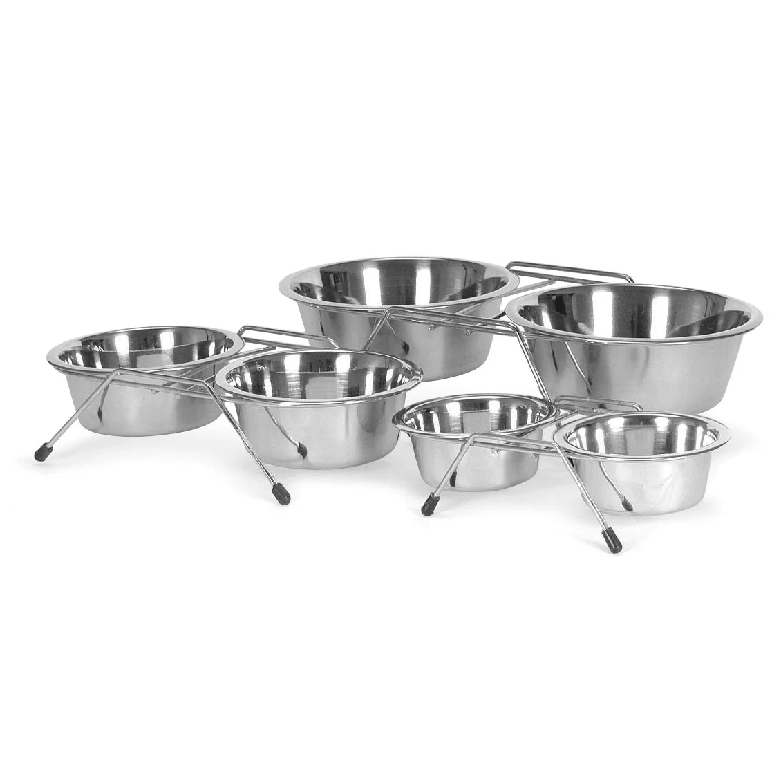 Jeffers Low Profile Stainless Steel Double Diner Pet Bowls - Image 4