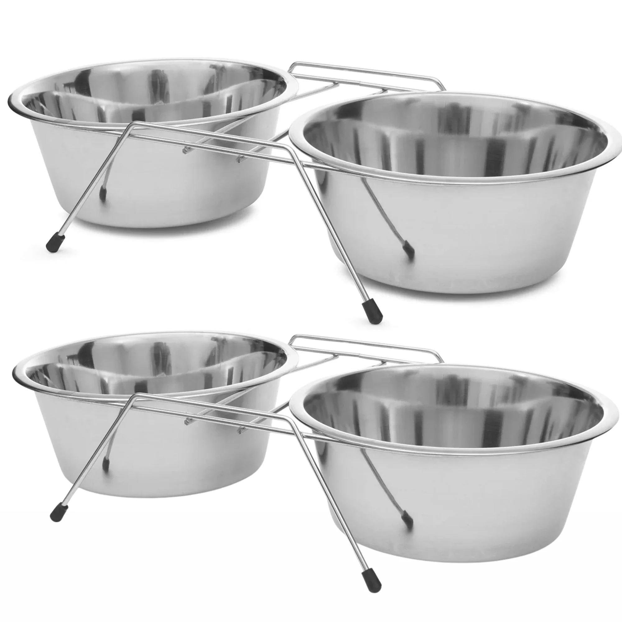 Jeffers Low Profile Stainless Steel Double Diner Pet Bowls - Image 7