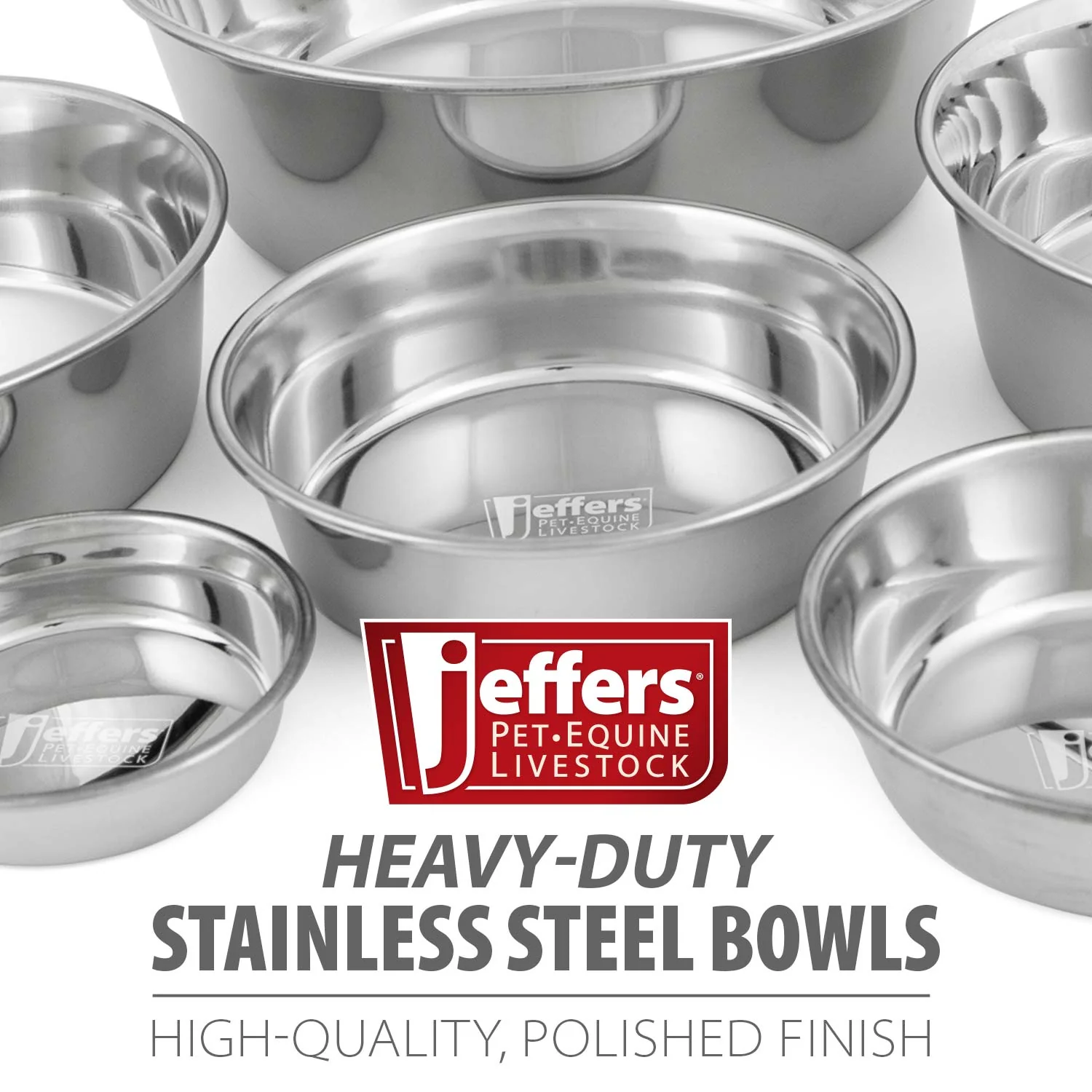 Jeffers Heavy Weight Stainless Steel Pet Bowls – Durable Pet Food & Water Dish, Chew-Resistant, Dishwasher Safe - Image 4