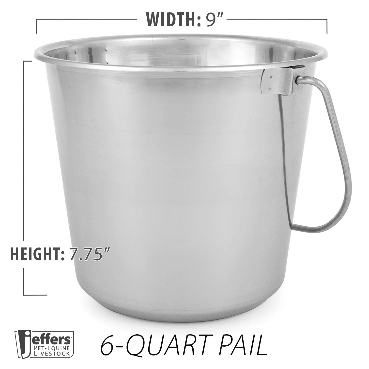 Jeffers Multi-Purpose Stainless Steel Pails with Handle - Image 5