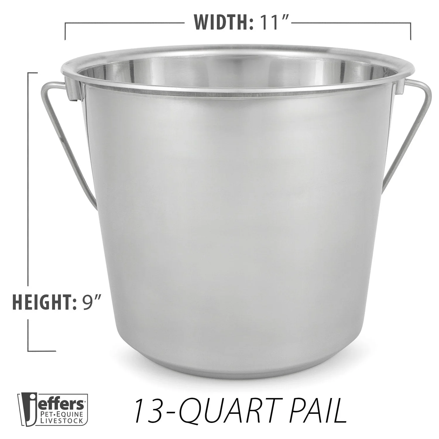 Jeffers Multi-Purpose Stainless Steel Pails with Handle - Image 6