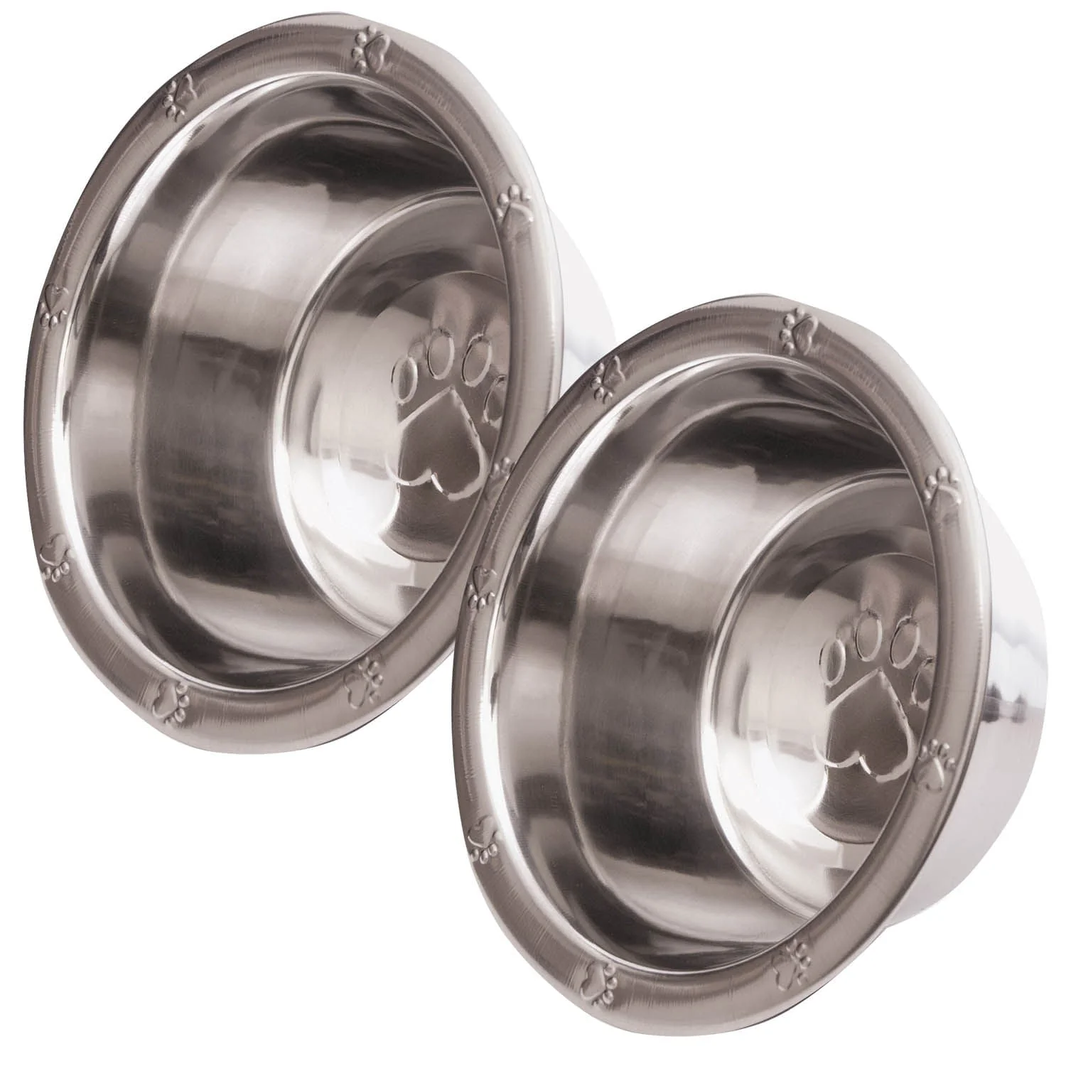 Jeffers Stainless Steel Embossed Wide-Lip Food & Water Pet Bowls - Image 19