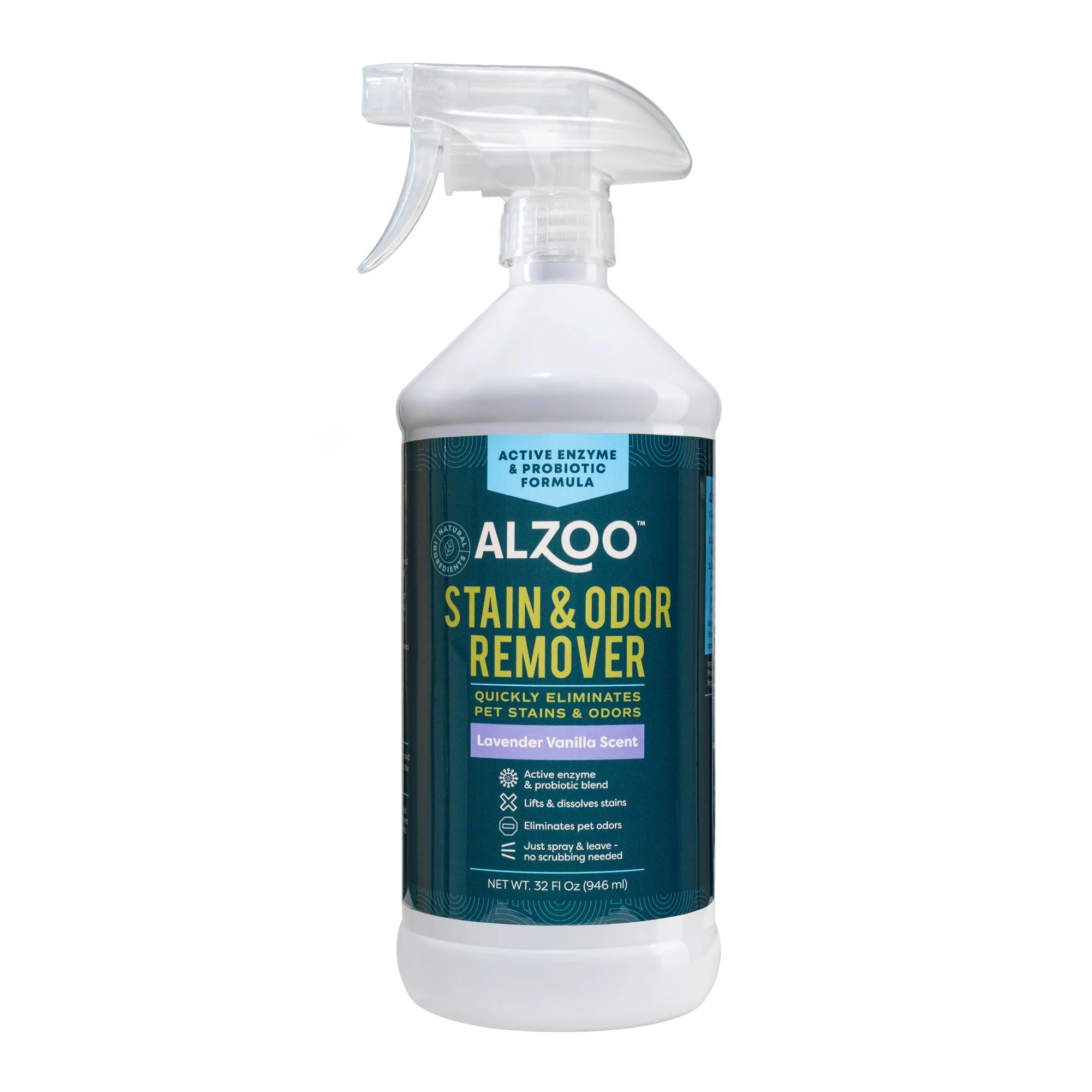 ALZOO Plant-Based Stain & Odor Remover with Active Enzymes & Probiotic Scented Spray - Image 8