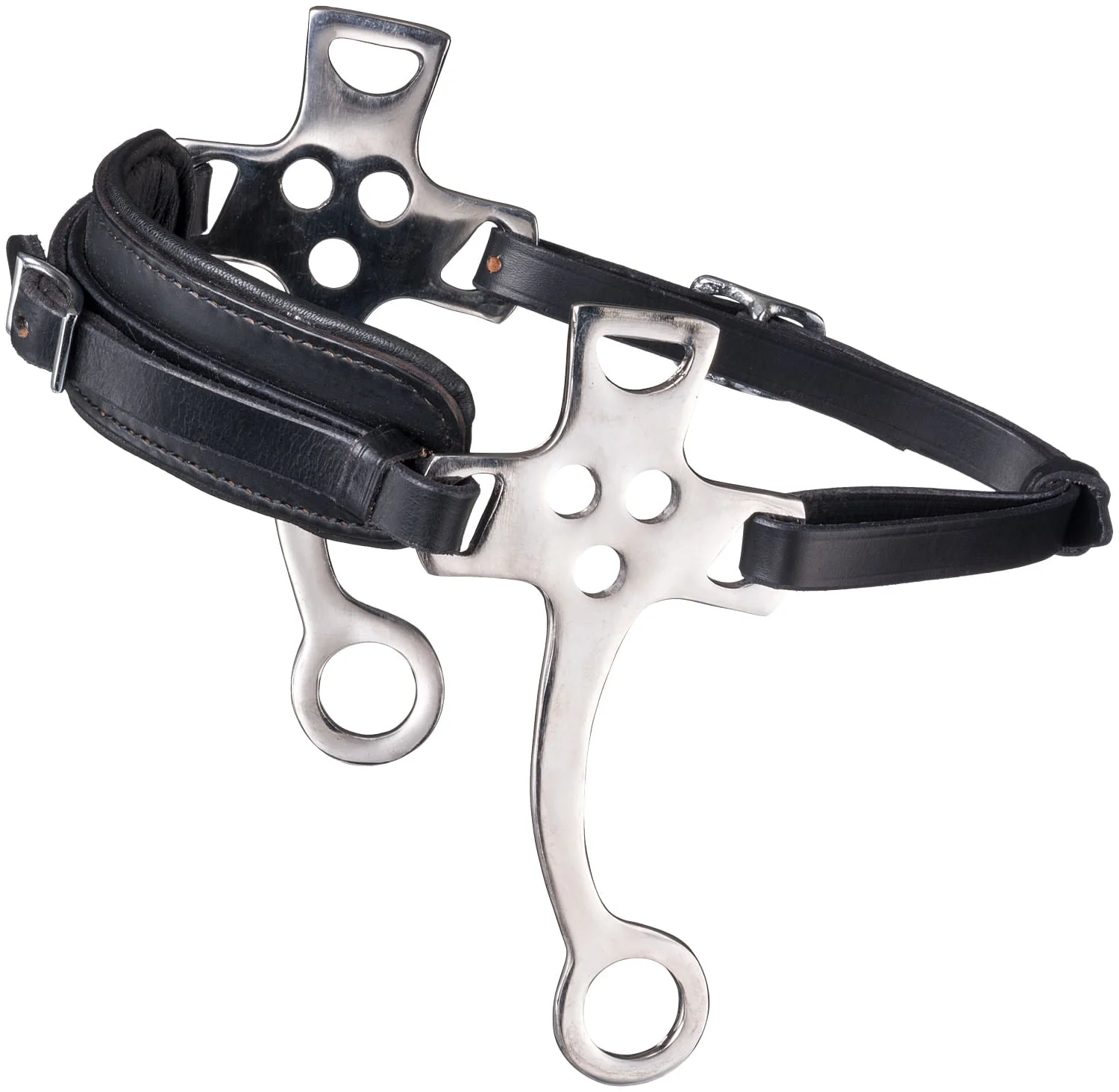 Stainless Steel Leather Nose Hackamore - Image 2