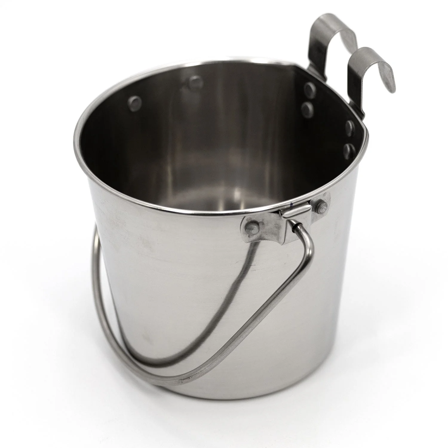 Stainless Steel Pail, Round with Rivets - Image 2