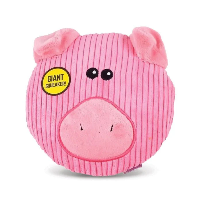 Sub-Woofers Stuffing-Free Flat Assorted Farm Animal Corduroy Dog Toy with Large Squeaker, Each - Image 6