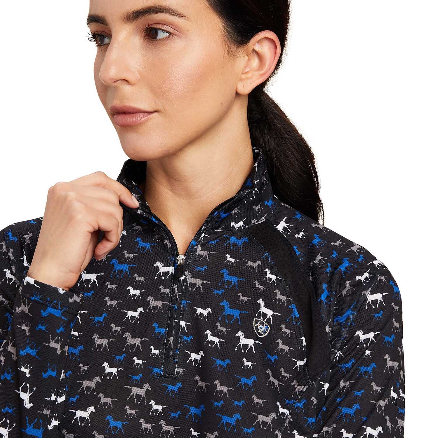 Ariat Womens Sunstopper 2.0 1/4 Zip Long Sleeve Baselayer - Image 7