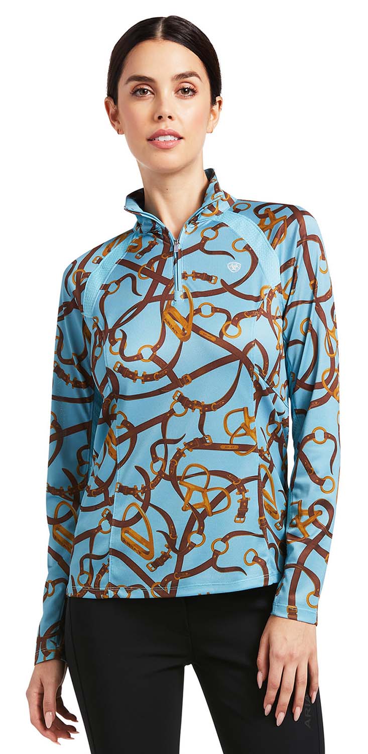 Ariat Womens Sunstopper 2.0 1/4 Zip Long Sleeve Baselayer - Image 9