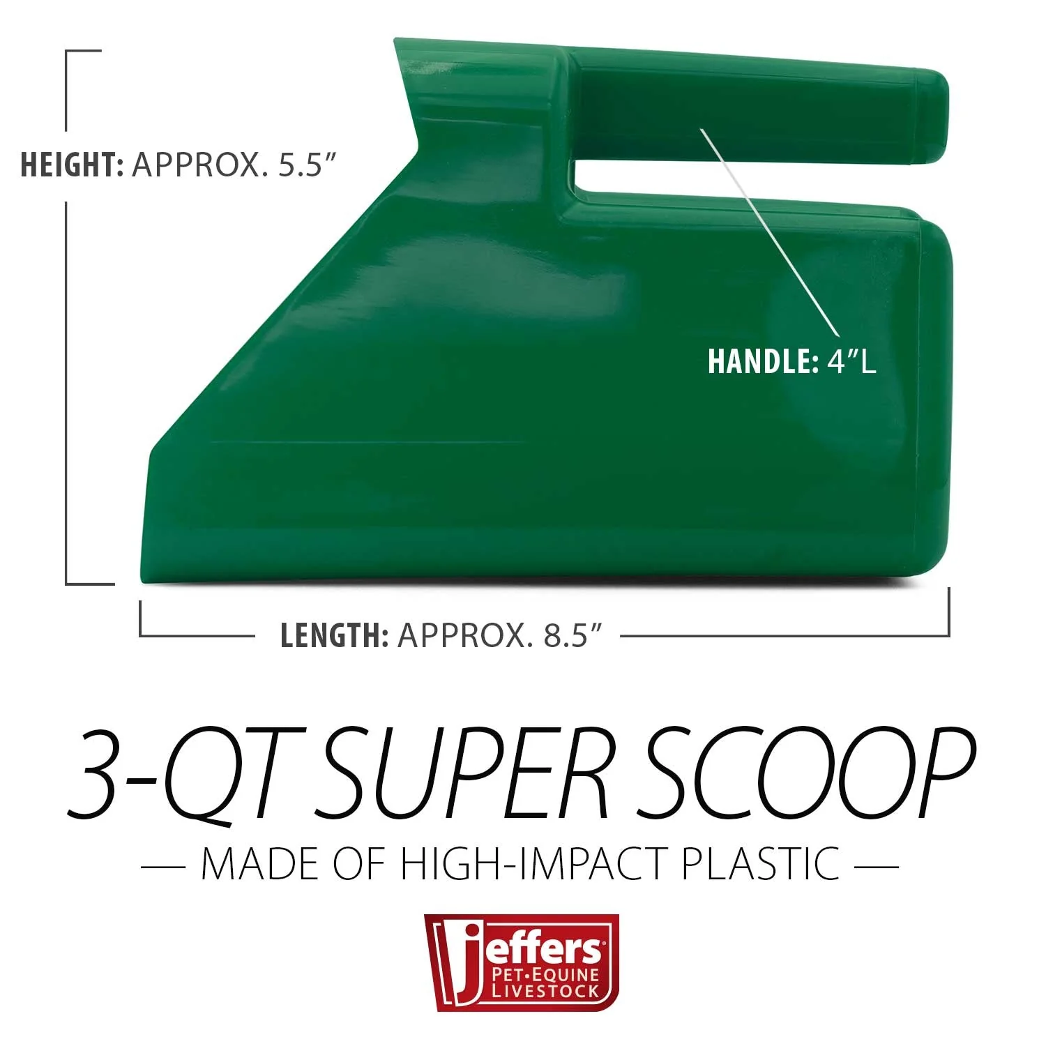 Jeffers 3 Quart Super Scoop for Grain or Feed - Image 14