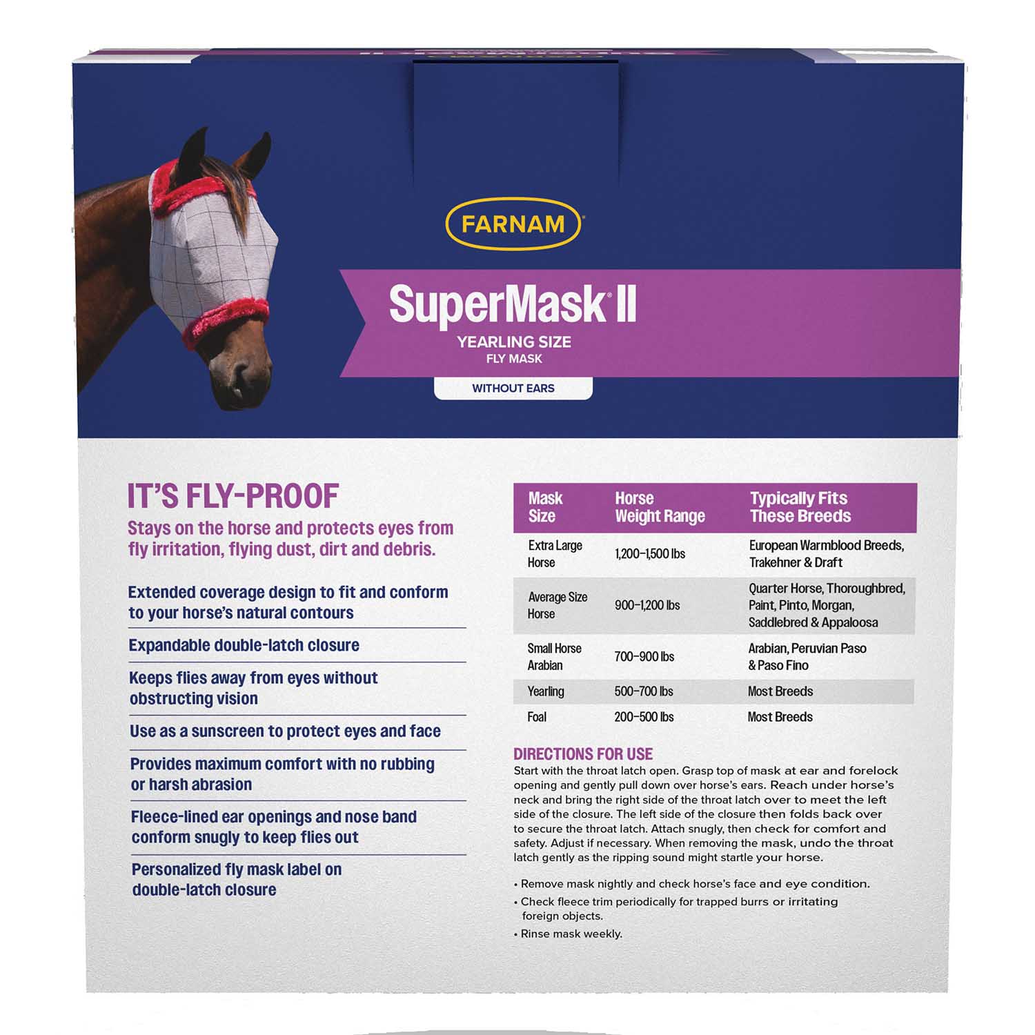 Farnam SuperMask II Horse Fly Mask without Ears - Image 10