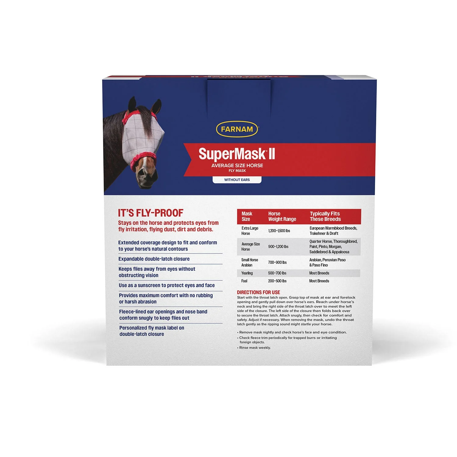 Farnam SuperMask II Horse Fly Mask without Ears - Image 16