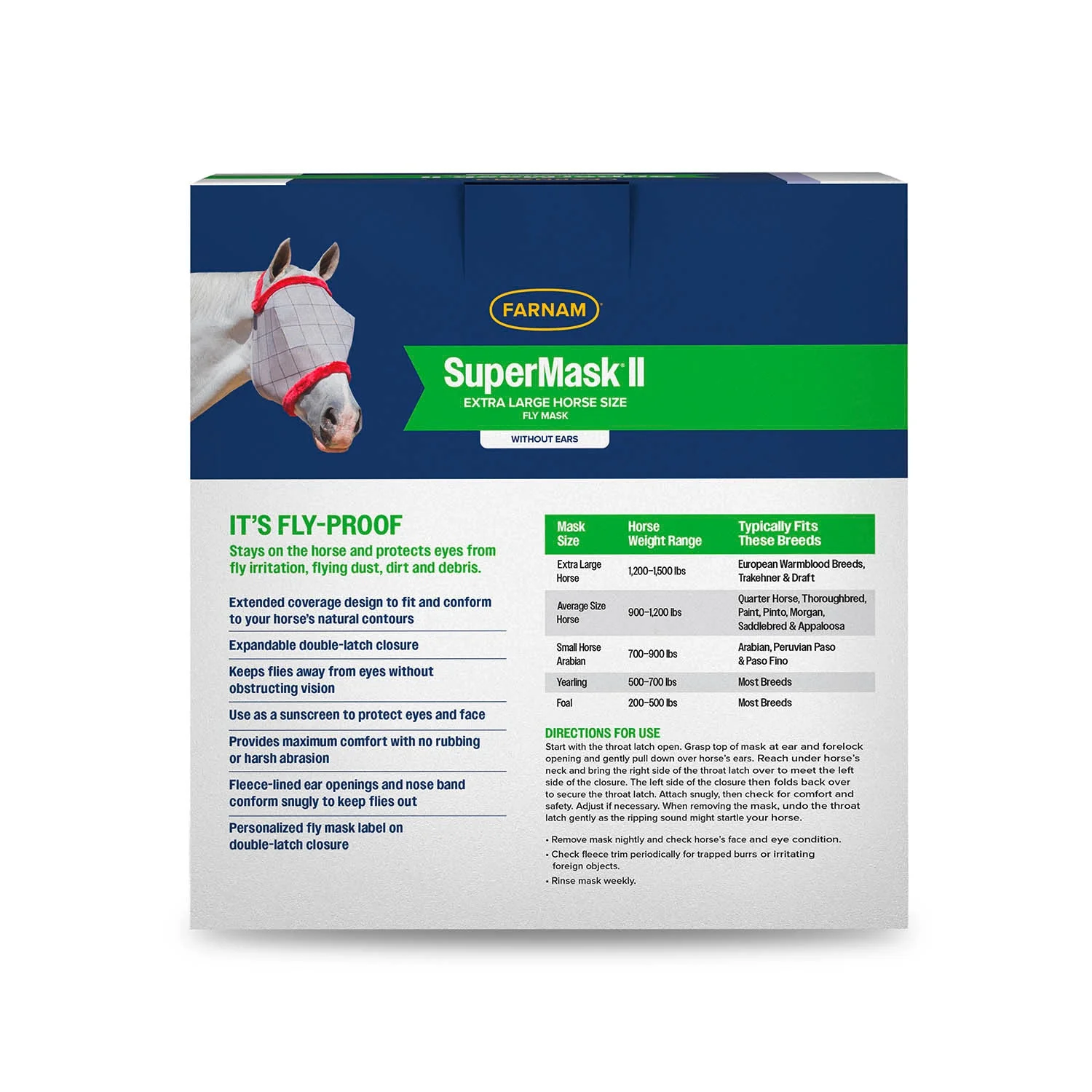 Farnam SuperMask II Horse Fly Mask without Ears - Image 18