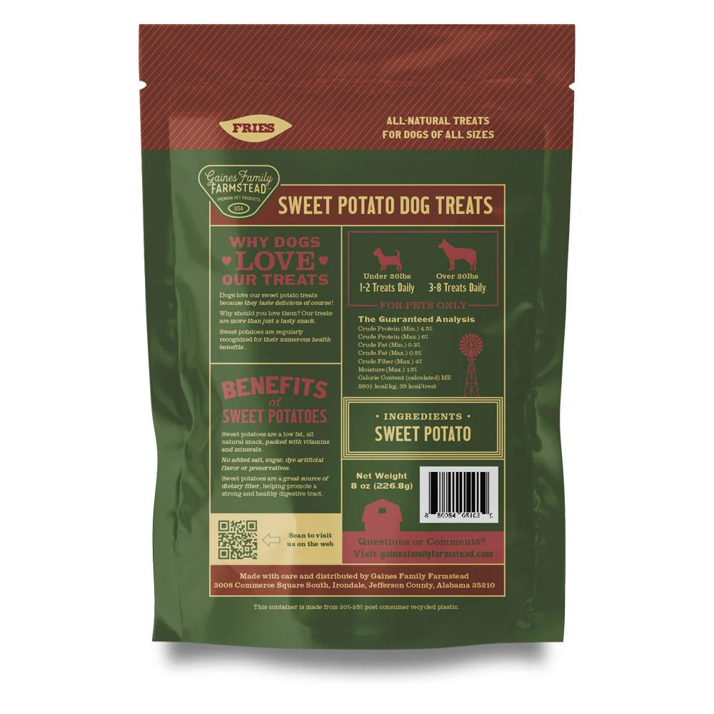 All Natural Sweet Potato Fries for Dogs – Single Ingredient, Made in USA Treats - Image 9