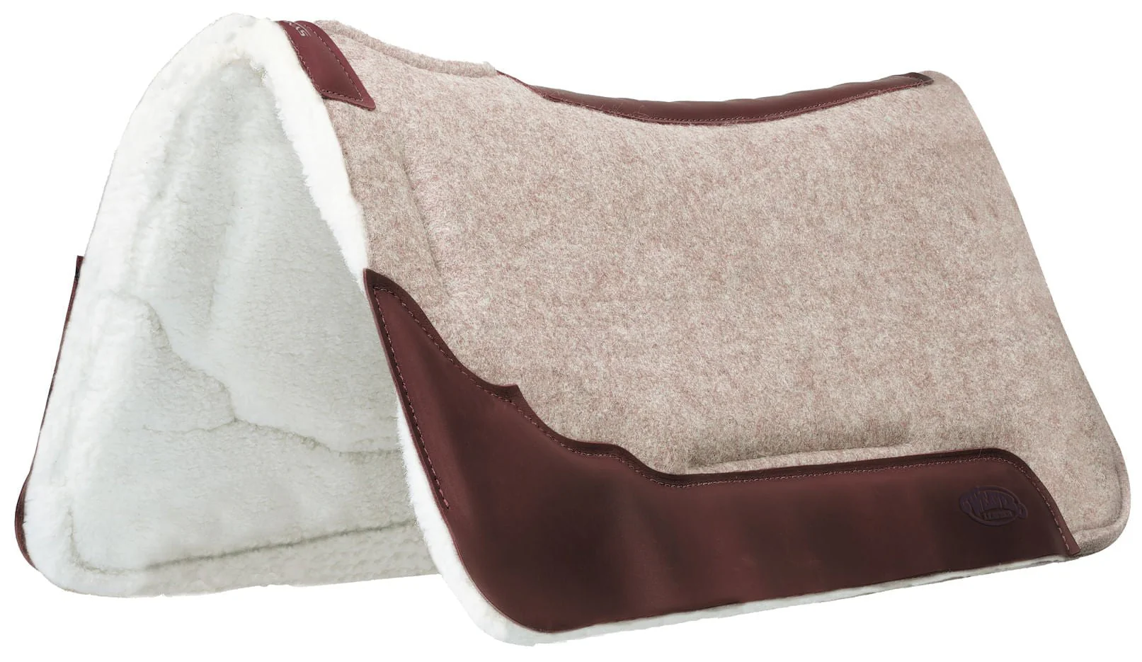 Synergy Contoured EVA Sport Foam Wool Saddle Pad, Merino Wool - Image 2