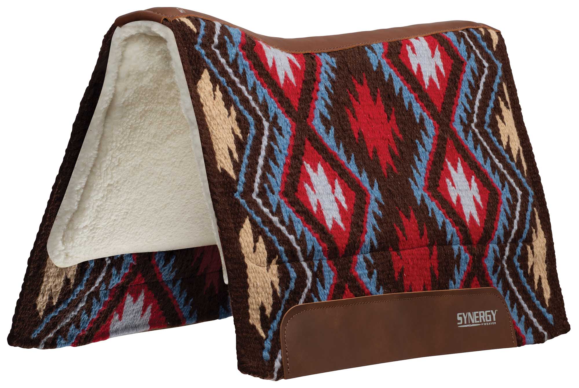 Synergy Contoured Performance Saddle Pad, Merino Fleece Lined, 3/4"x33"x38", Firestorm
