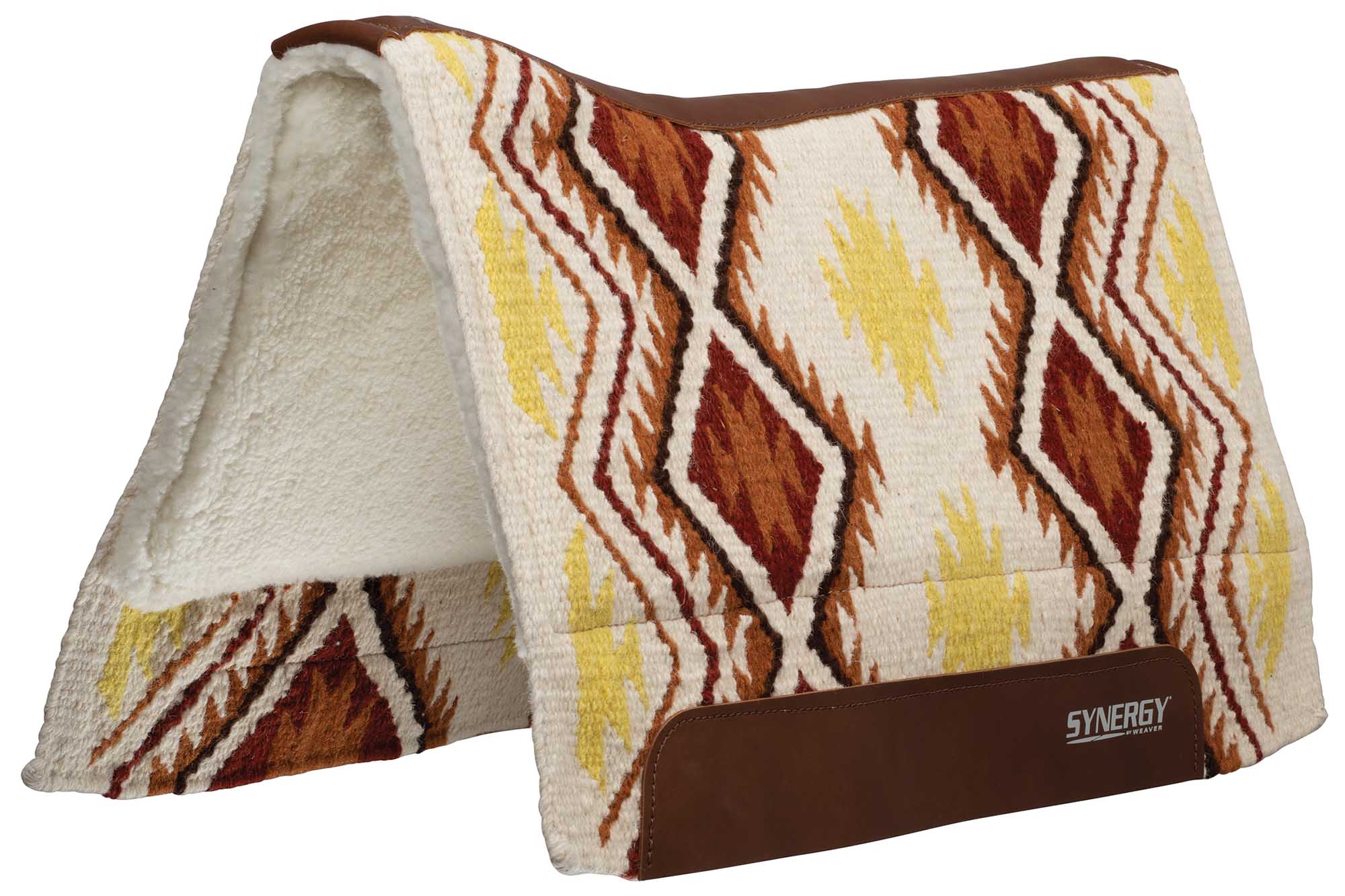 Synergy Contoured Performance Saddle Pad, Merino Fleece Lined, 3/4"x33"x38", Firestorm - Image 4