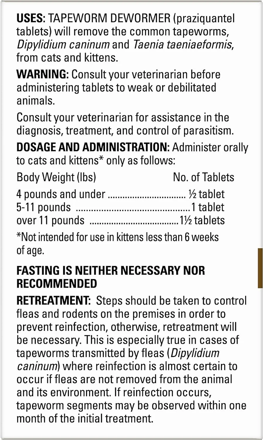 Elanco Tapeworm Cat Dewormer, 3 tablets - Image 4