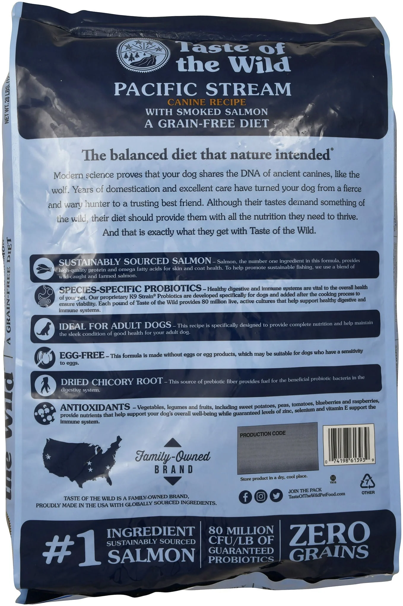 Taste of the Wild Pacific Stream Smoke Flavored Salmon Grain Free Dry Dog Food - Image 4