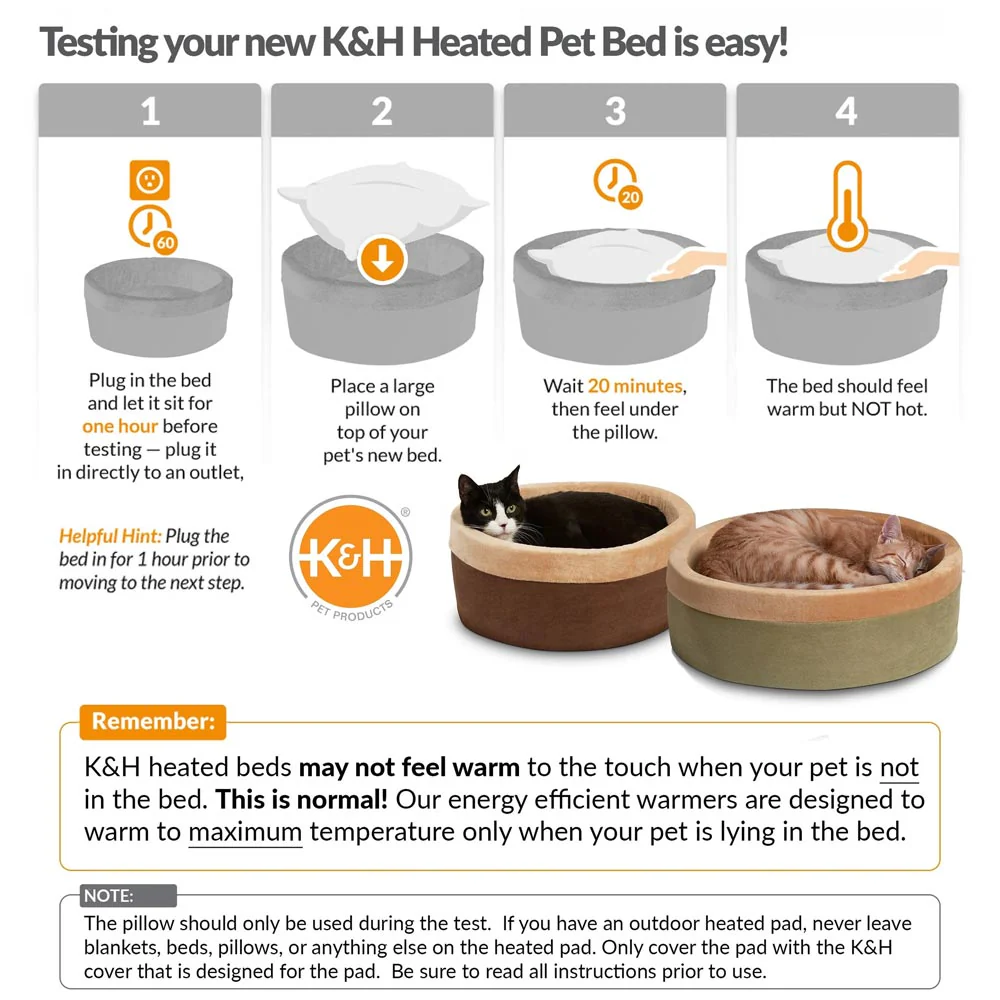 K&H Pet Products Thermo-Kitty Bed Indoor Heated Cat Bed – Safe, Energy Efficient & Washable - Image 7