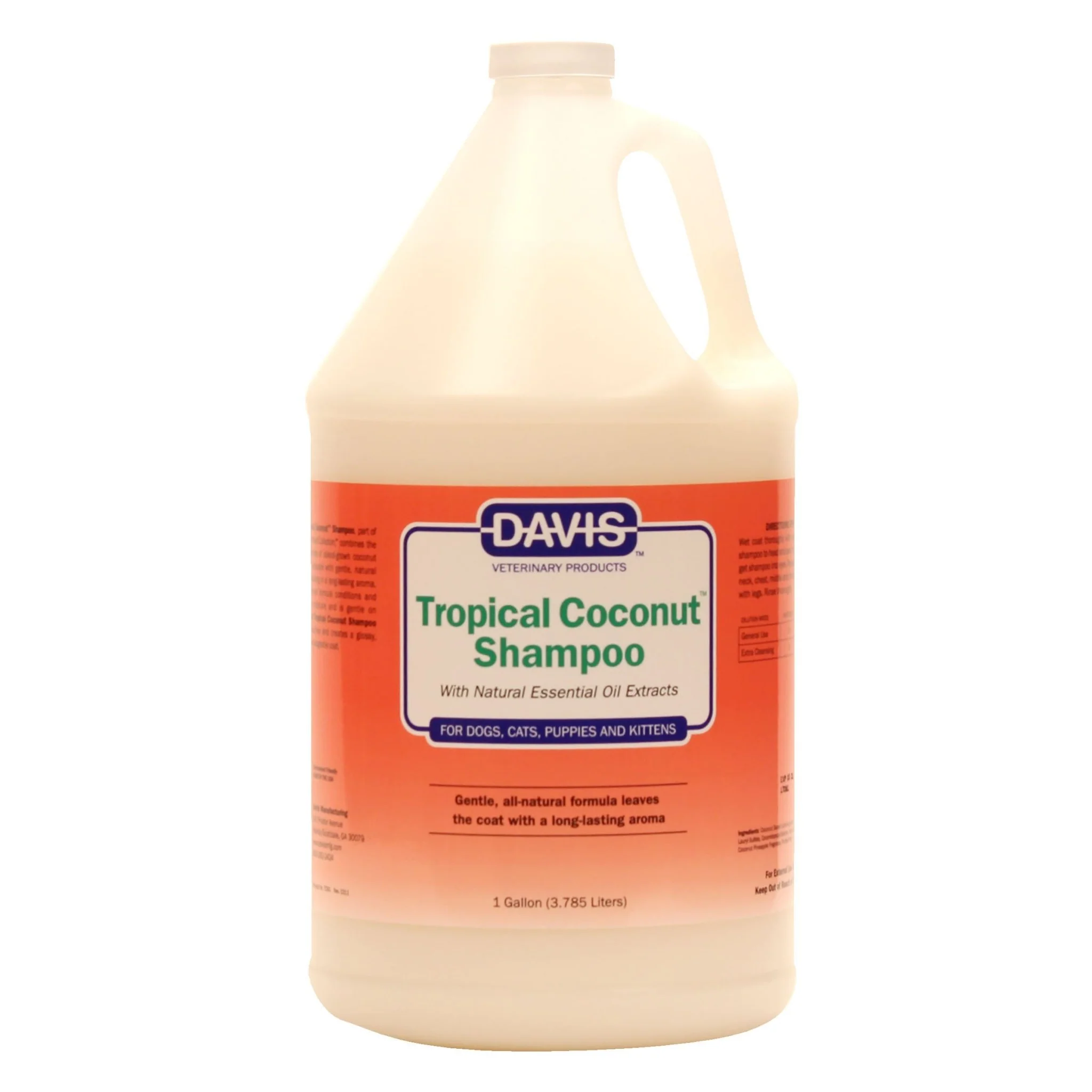 Davis Tropical Coconut Shampoo for Dogs & Cats – Gentle, pH-Balanced, Natural Conditioning Shampoo with Natural Essential Oils for Puppies and Kittens - Image 3