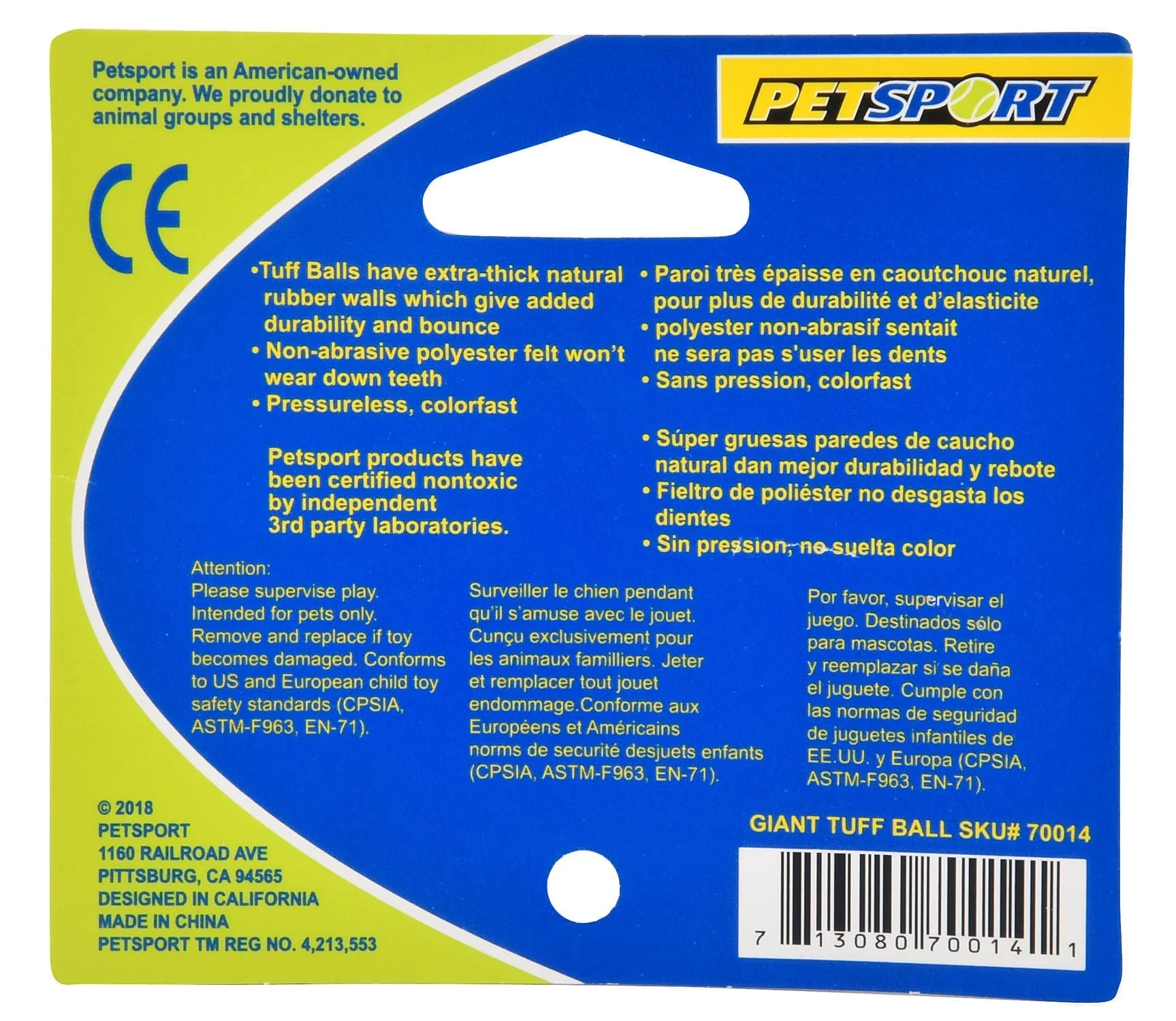Petsport Tuff Balls Durable Non-Toxic Dog Tennis Balls - Image 4
