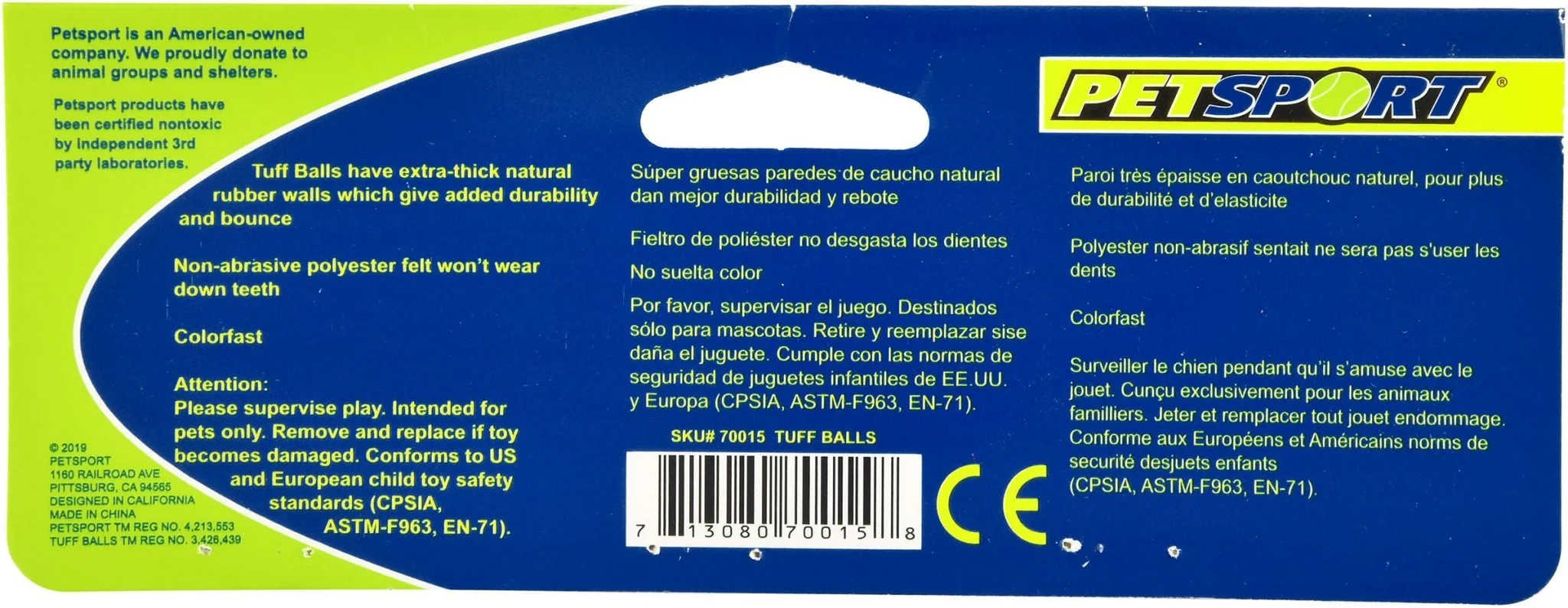 Petsport Tuff Balls Durable Non-Toxic Dog Tennis Balls - Image 6