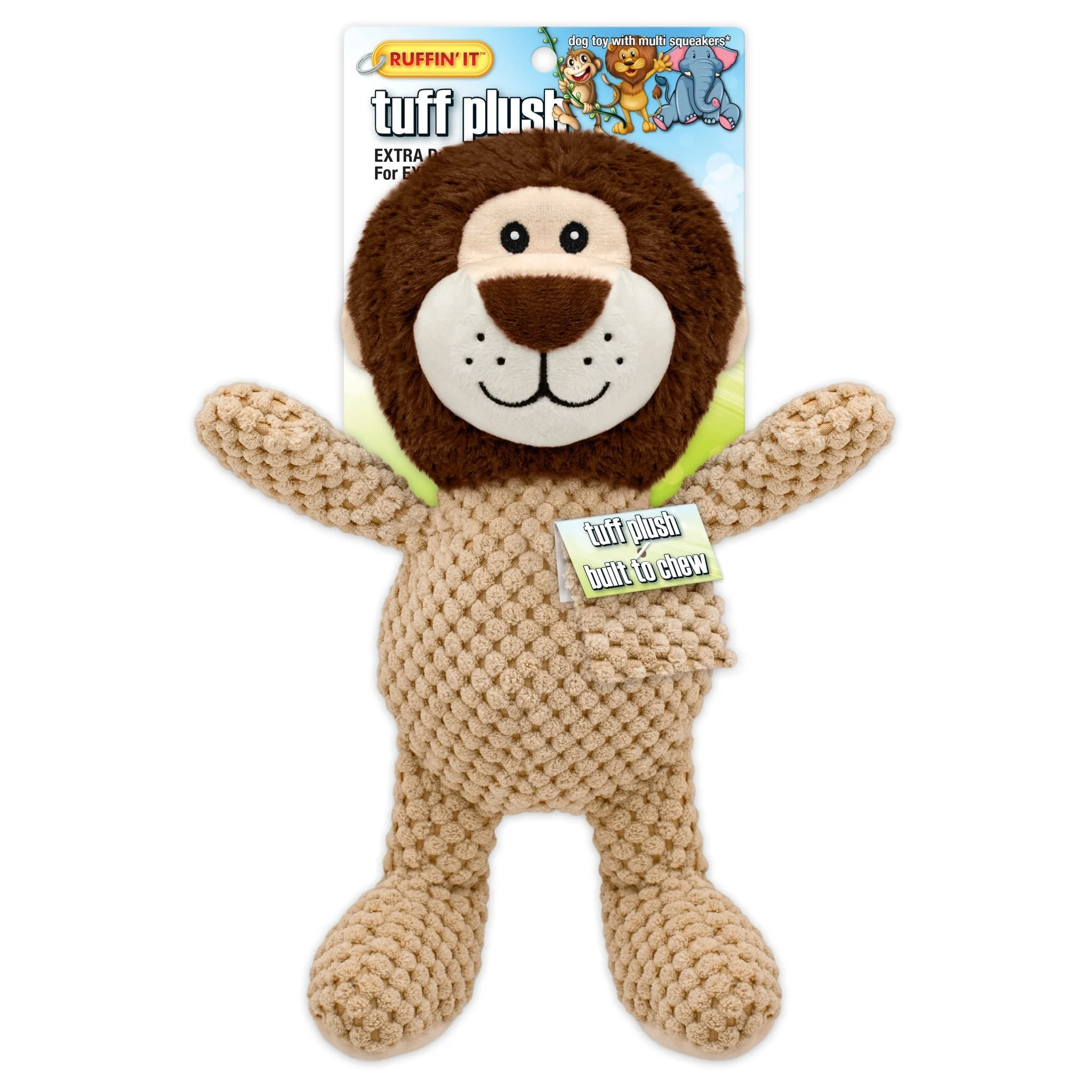 Tuff Plush Assorted Dog Toys - Elephants, Lions, Monkey - Image 5