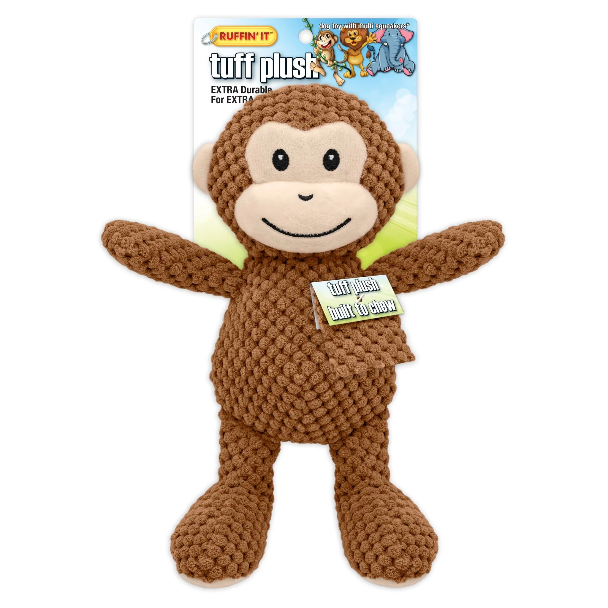 Tuff Plush Assorted Dog Toys - Elephants, Lions, Monkey - Image 7