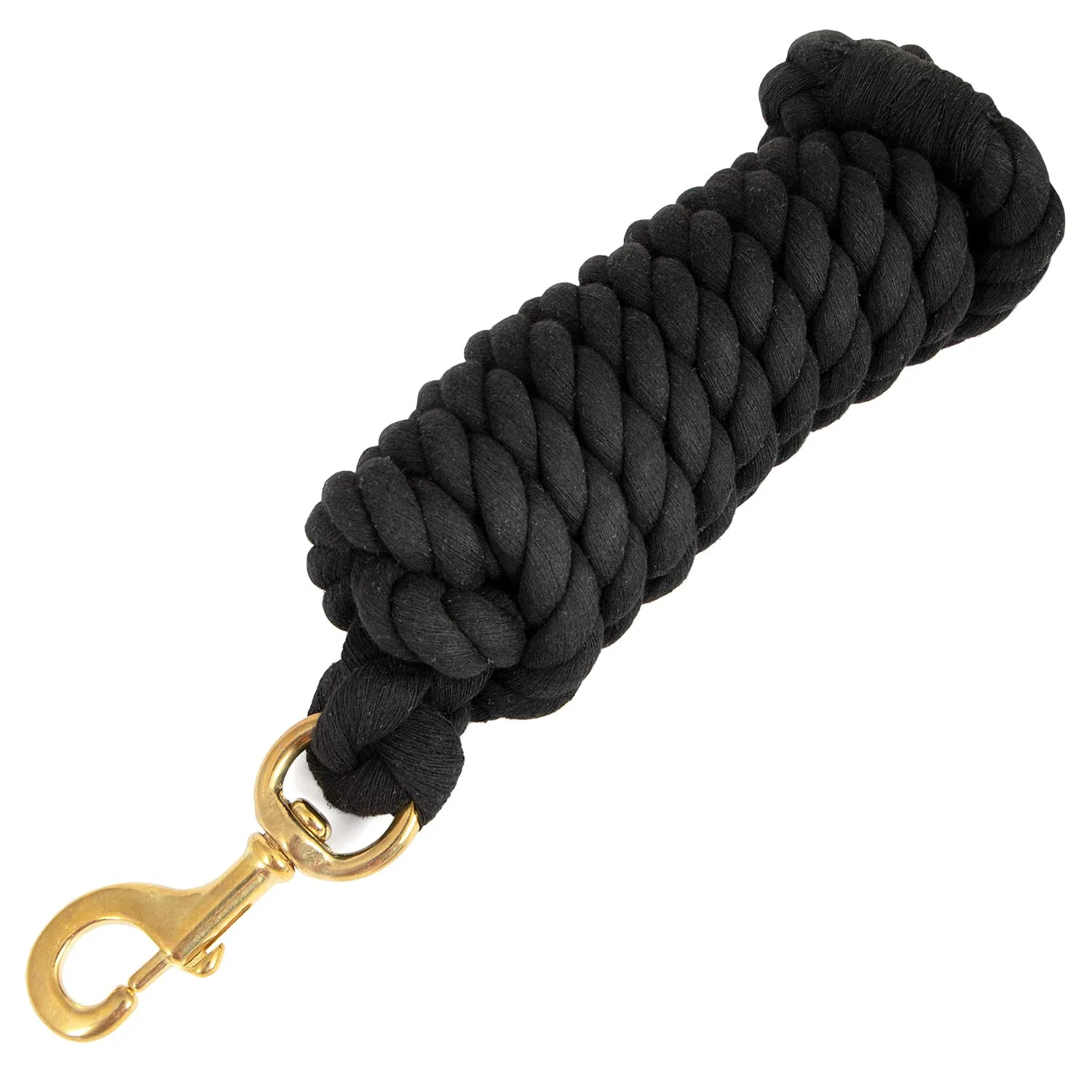 Jeffers Twisted Solid Cotton Horse Lead Ropes with Brass Bolt Snap, 10' L - Image 10
